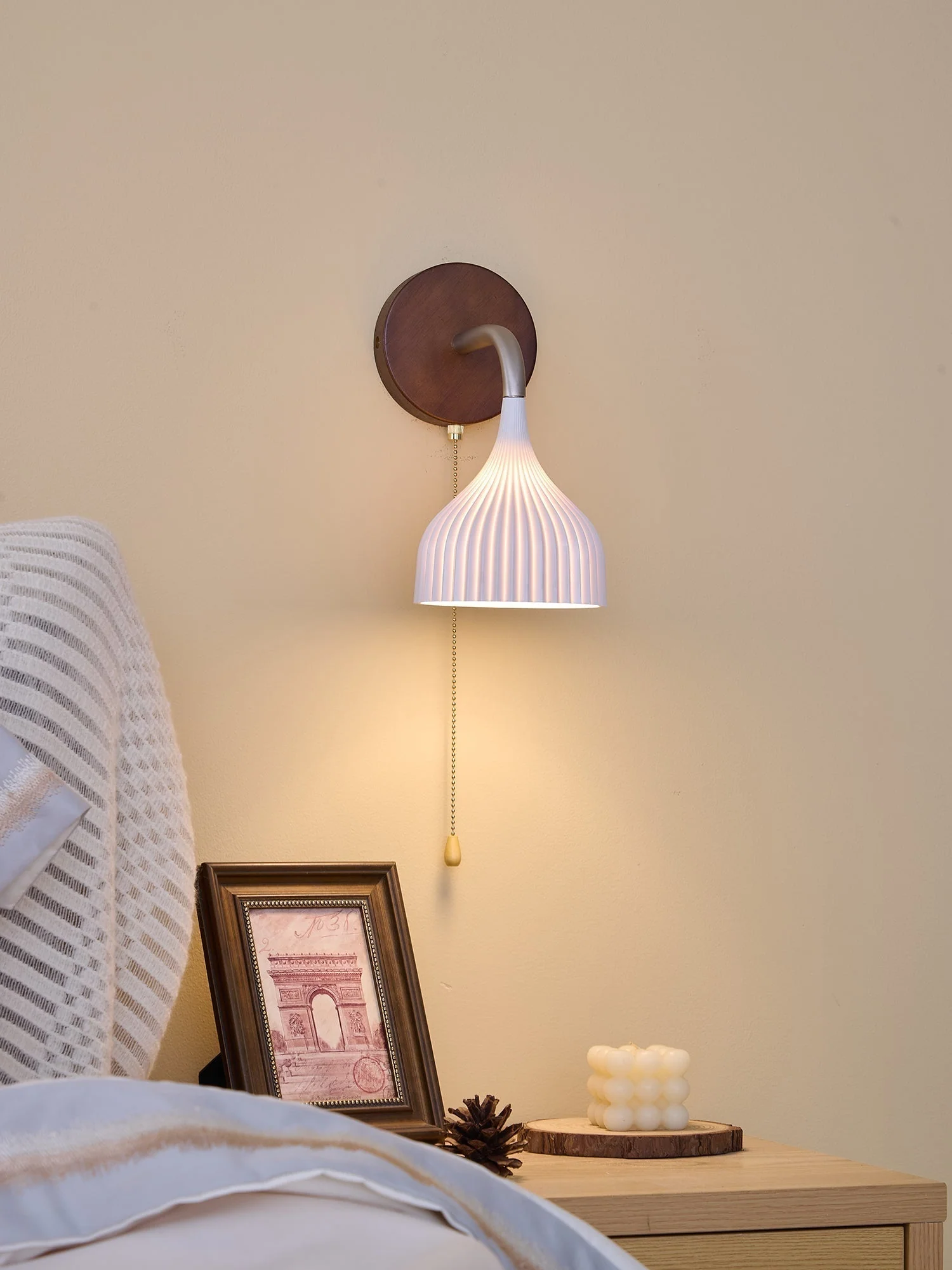 Cimararae Elegance Classic Wood Wall Lamp - Image 14