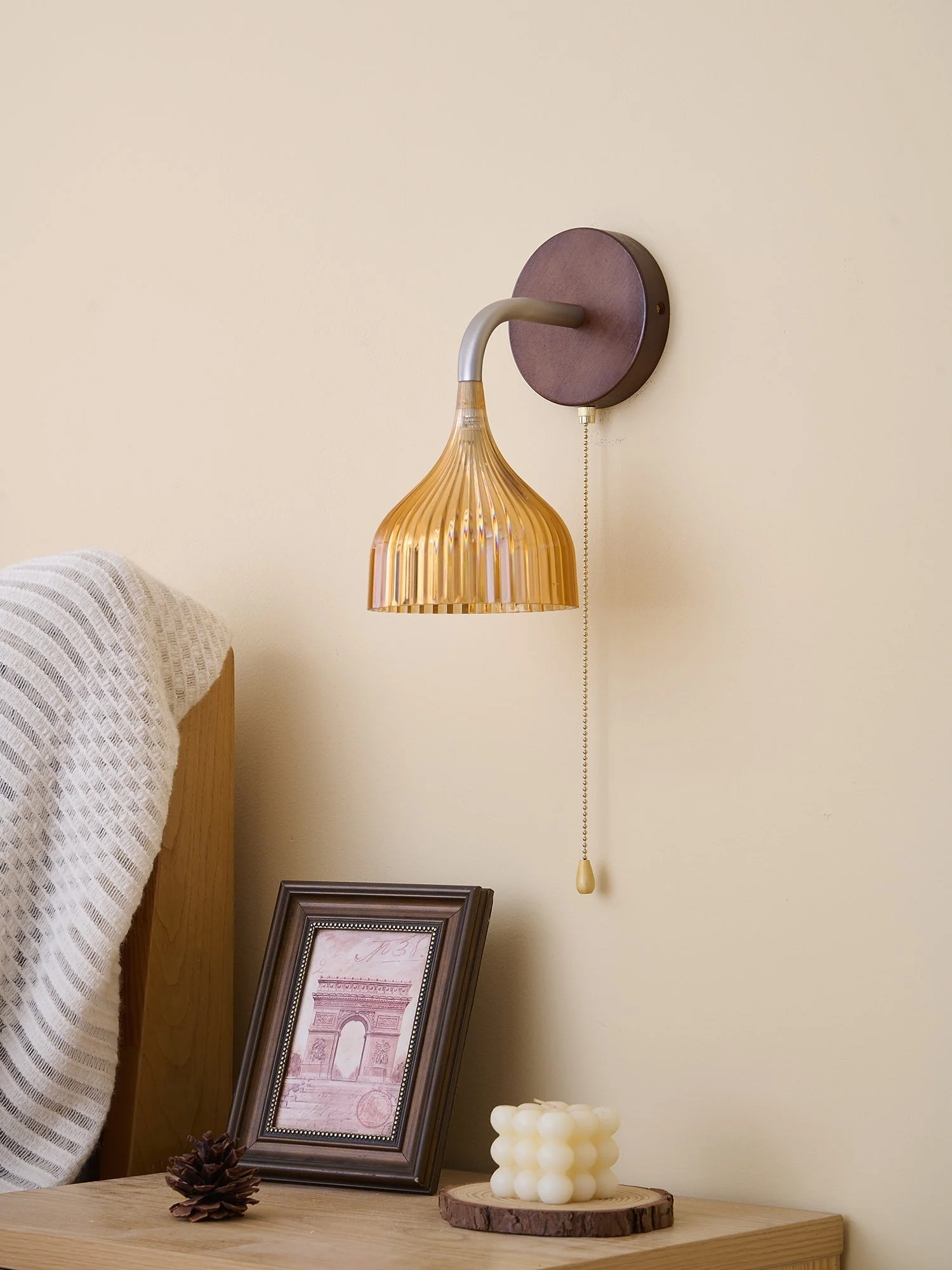 Cimararae Elegance Classic Wood Wall Lamp - Image 19