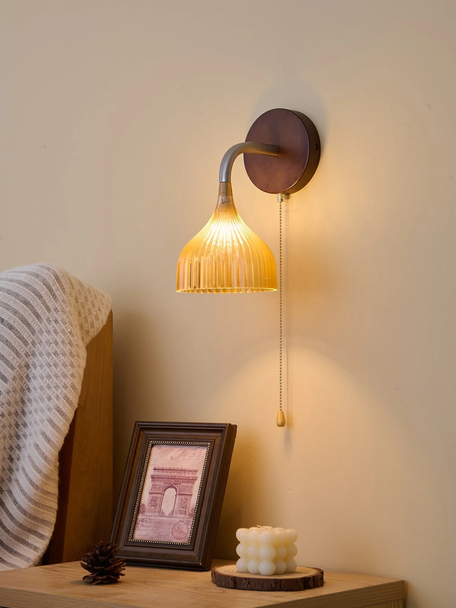 Cimararae Elegance Classic Wood Wall Lamp - Image 20