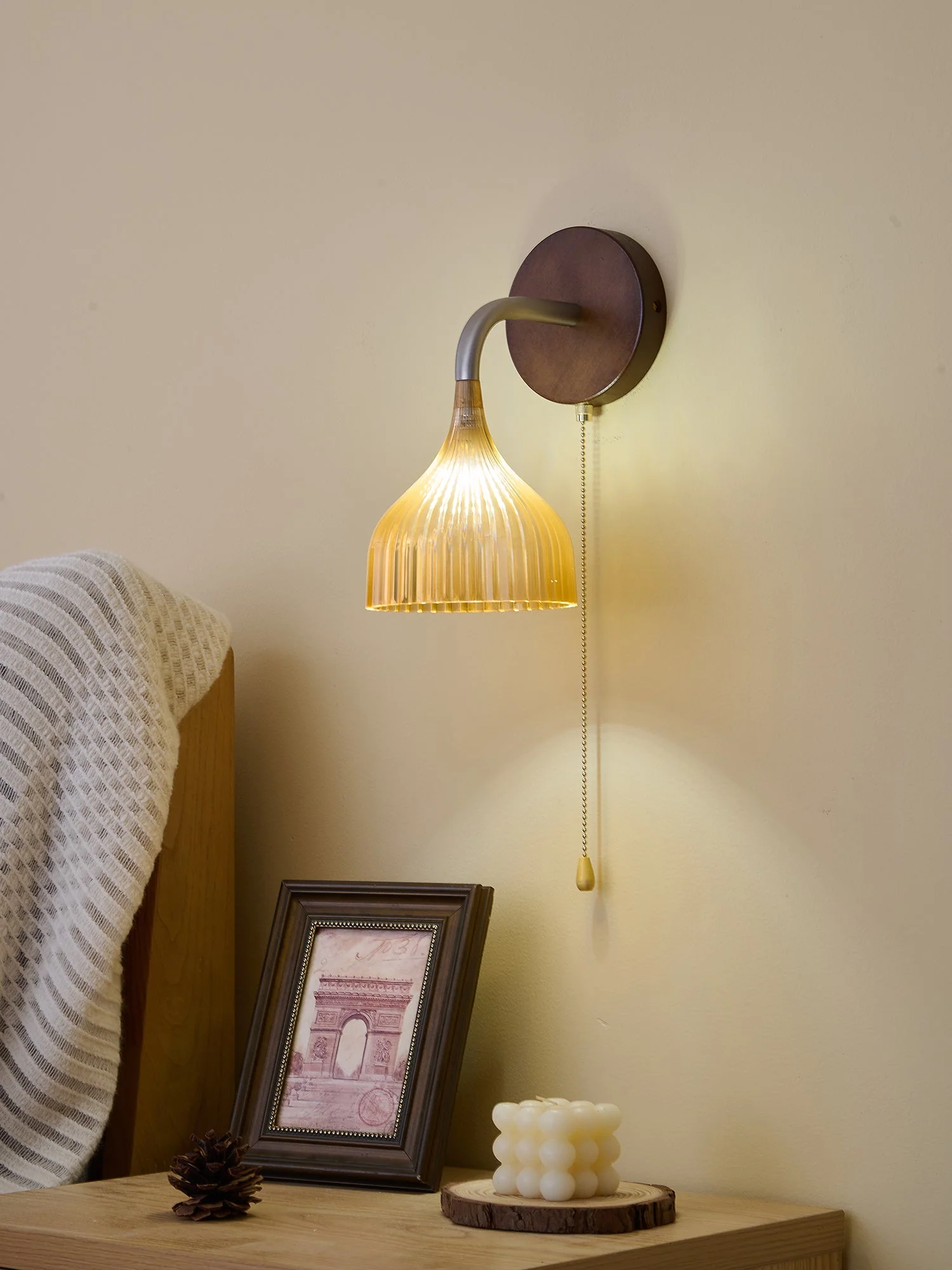 Cimararae Elegance Classic Wood Wall Lamp - Image 21