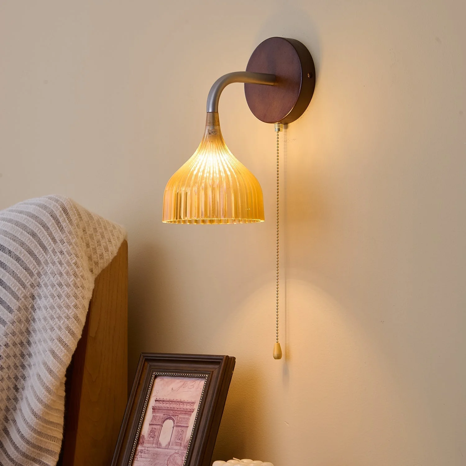 Cimararae Elegance Classic Wood Wall Lamp - Image 24