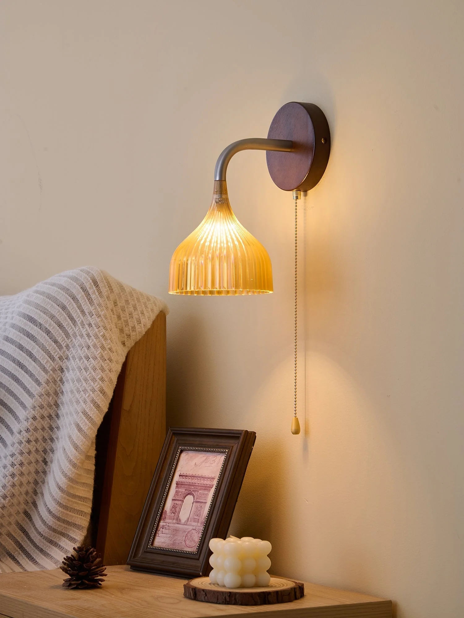 Cimararae Elegance Classic Wood Wall Lamp - Image 25