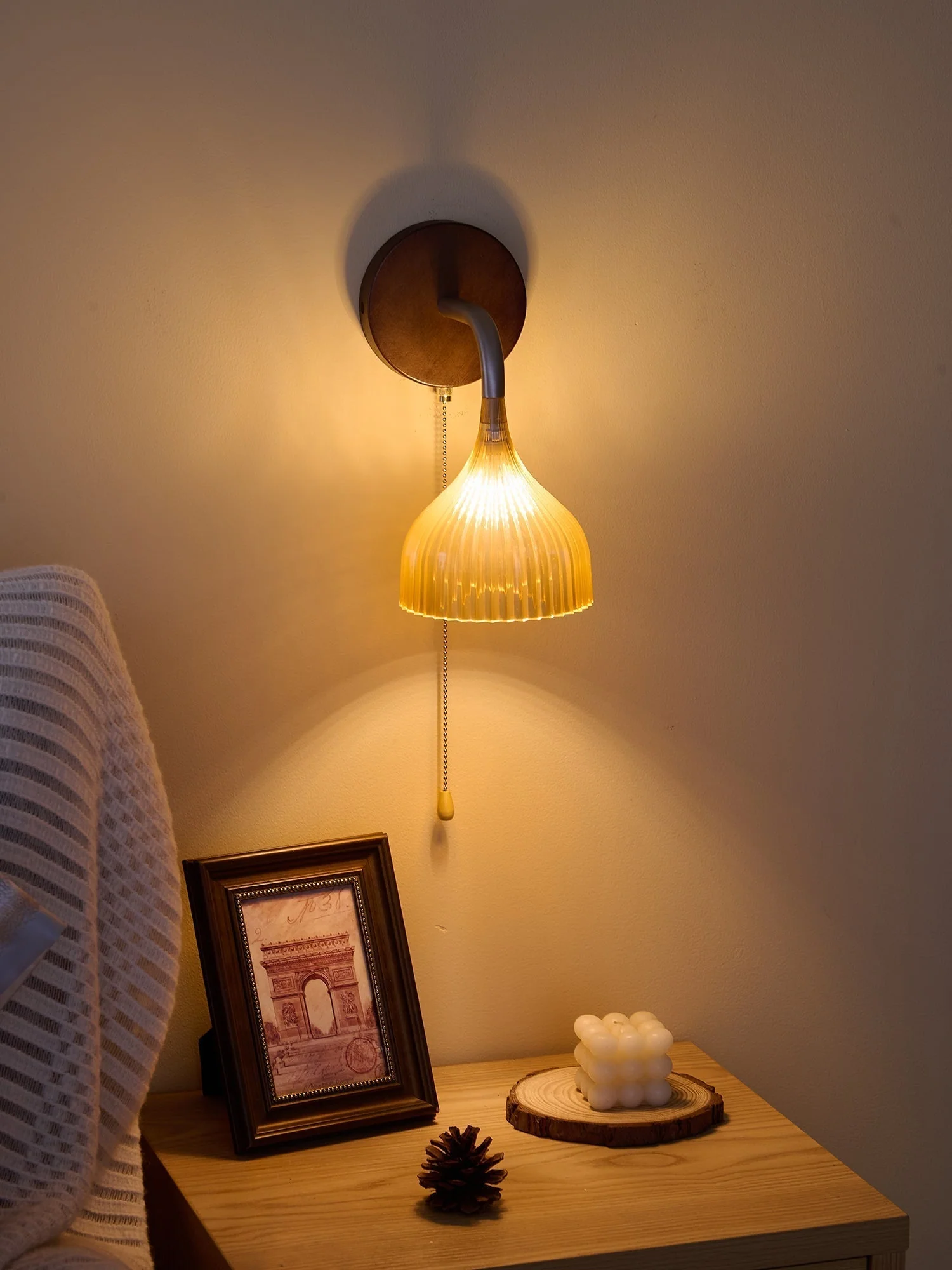 Cimararae Elegance Classic Wood Wall Lamp - Image 30