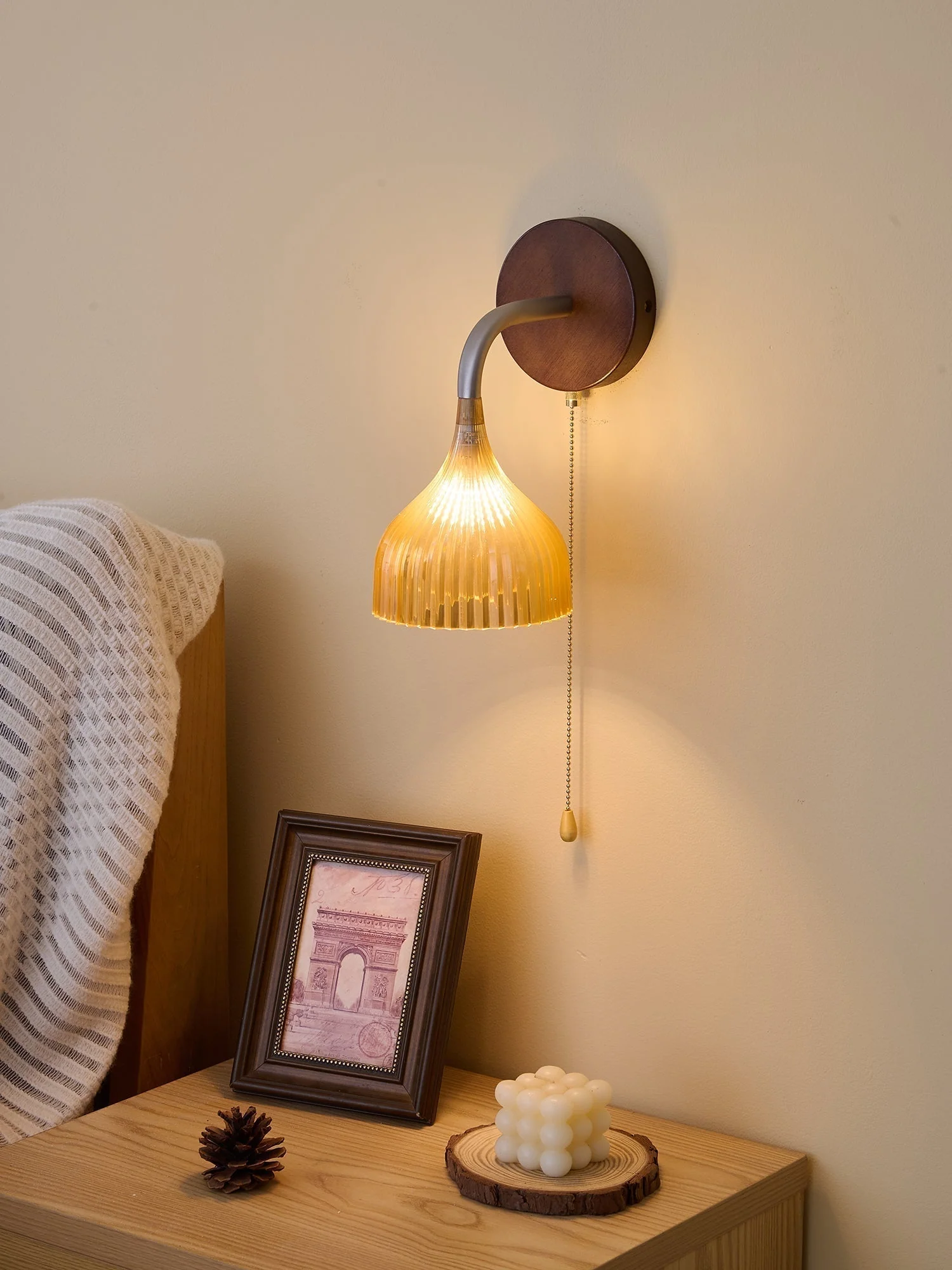 Cimararae Elegance Classic Wood Wall Lamp - Image 31