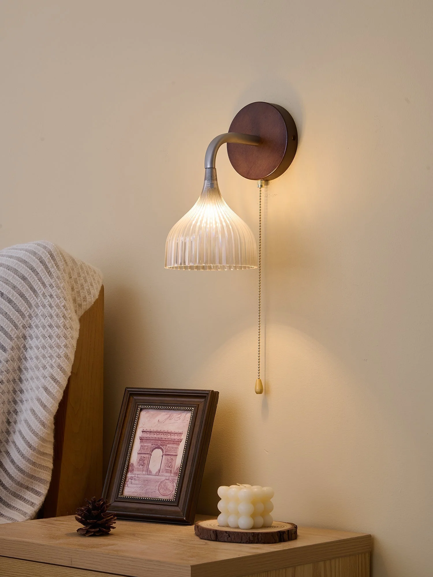 Cimararae Elegance Classic Wood Wall Lamp - Image 37