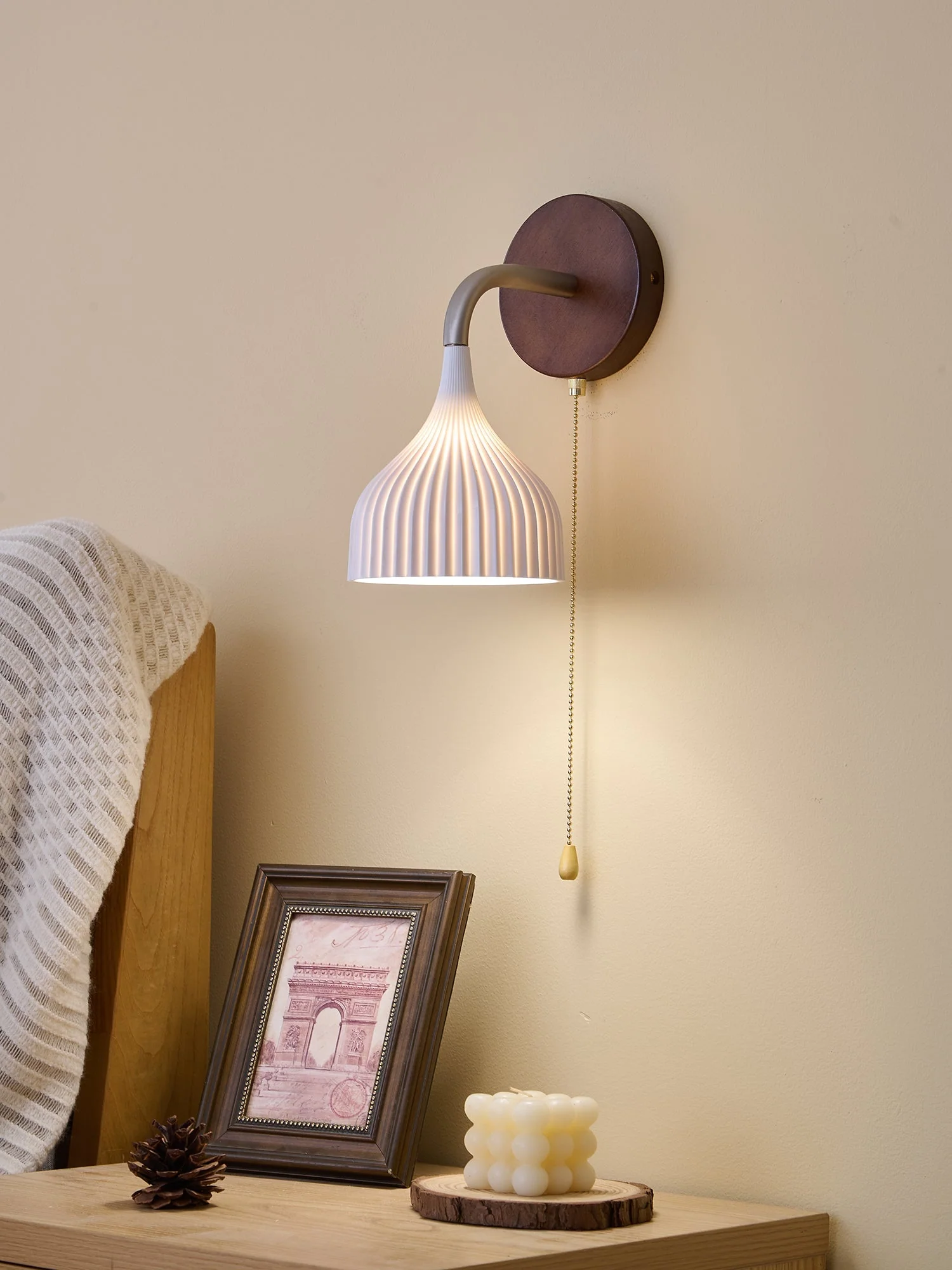 Cimararae Elegance Classic Wood Wall Lamp - Image 40