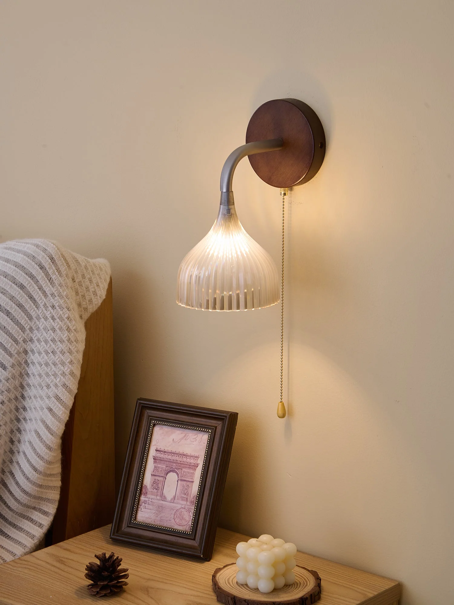 Cimararae Elegance Classic Wood Wall Lamp - Image 44