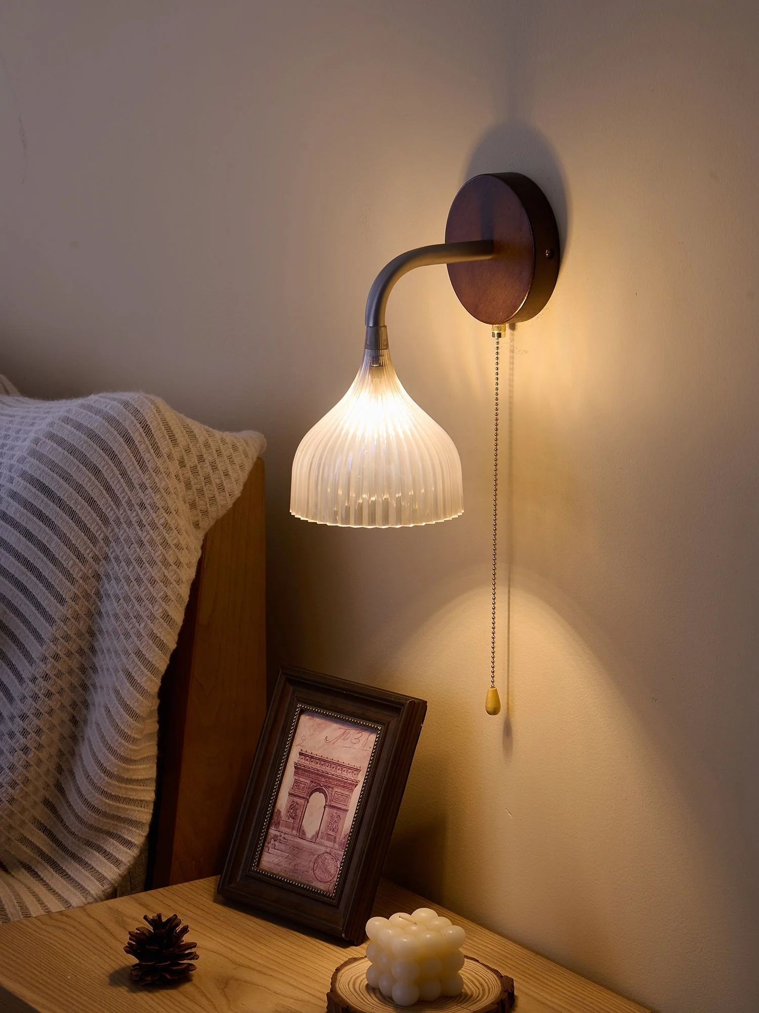 Cimararae Elegance Classic Wood Wall Lamp - Image 46