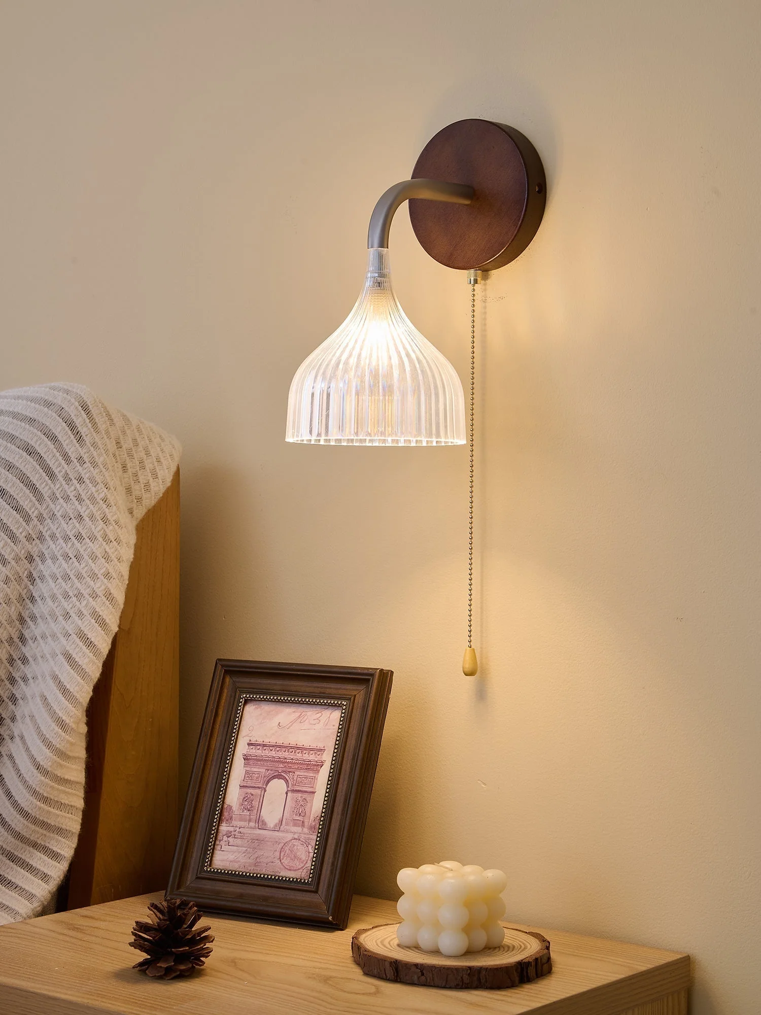 Cimararae Elegance Classic Wood Wall Lamp - Image 56