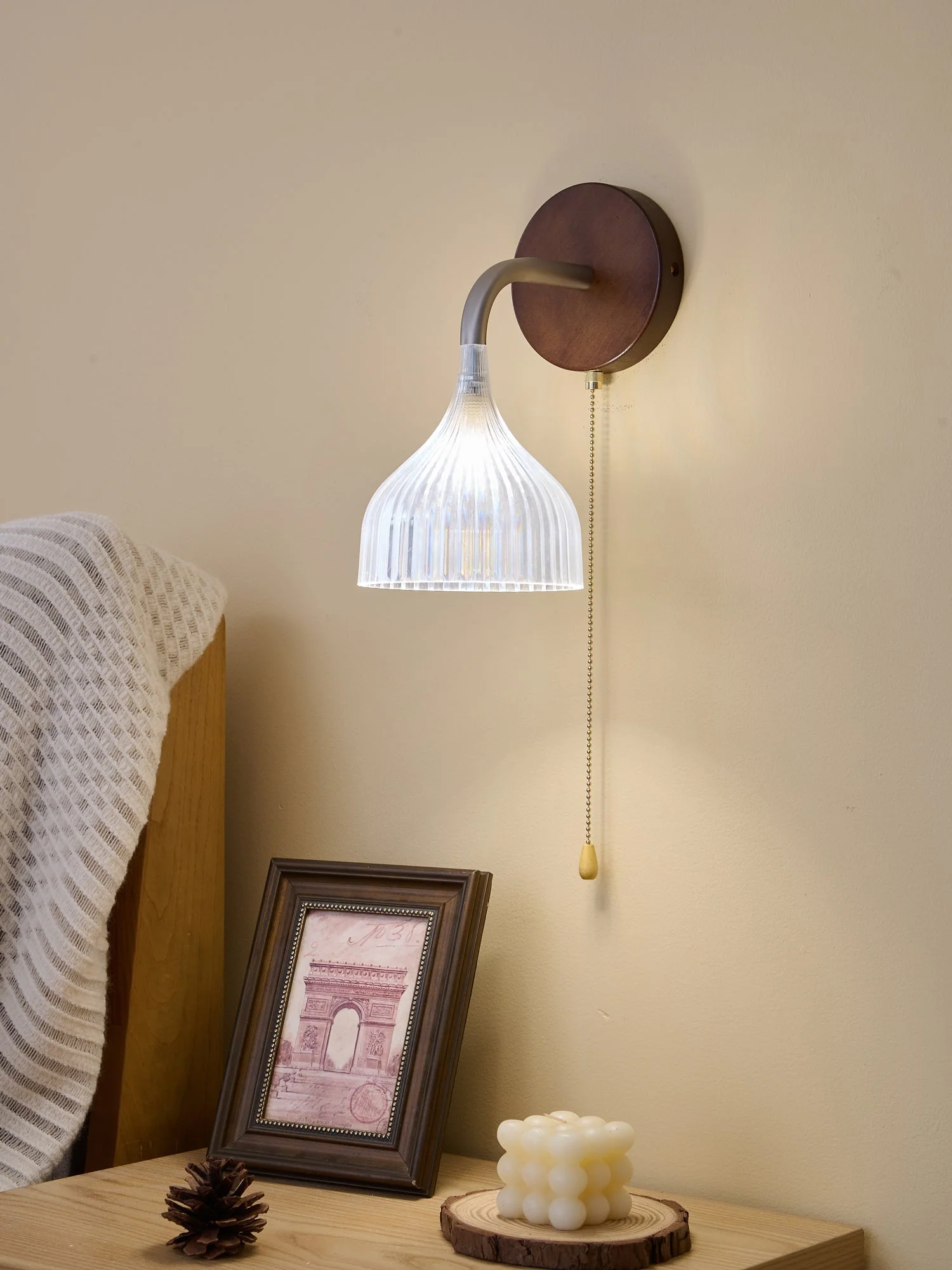 Cimararae Elegance Classic Wood Wall Lamp - Image 66