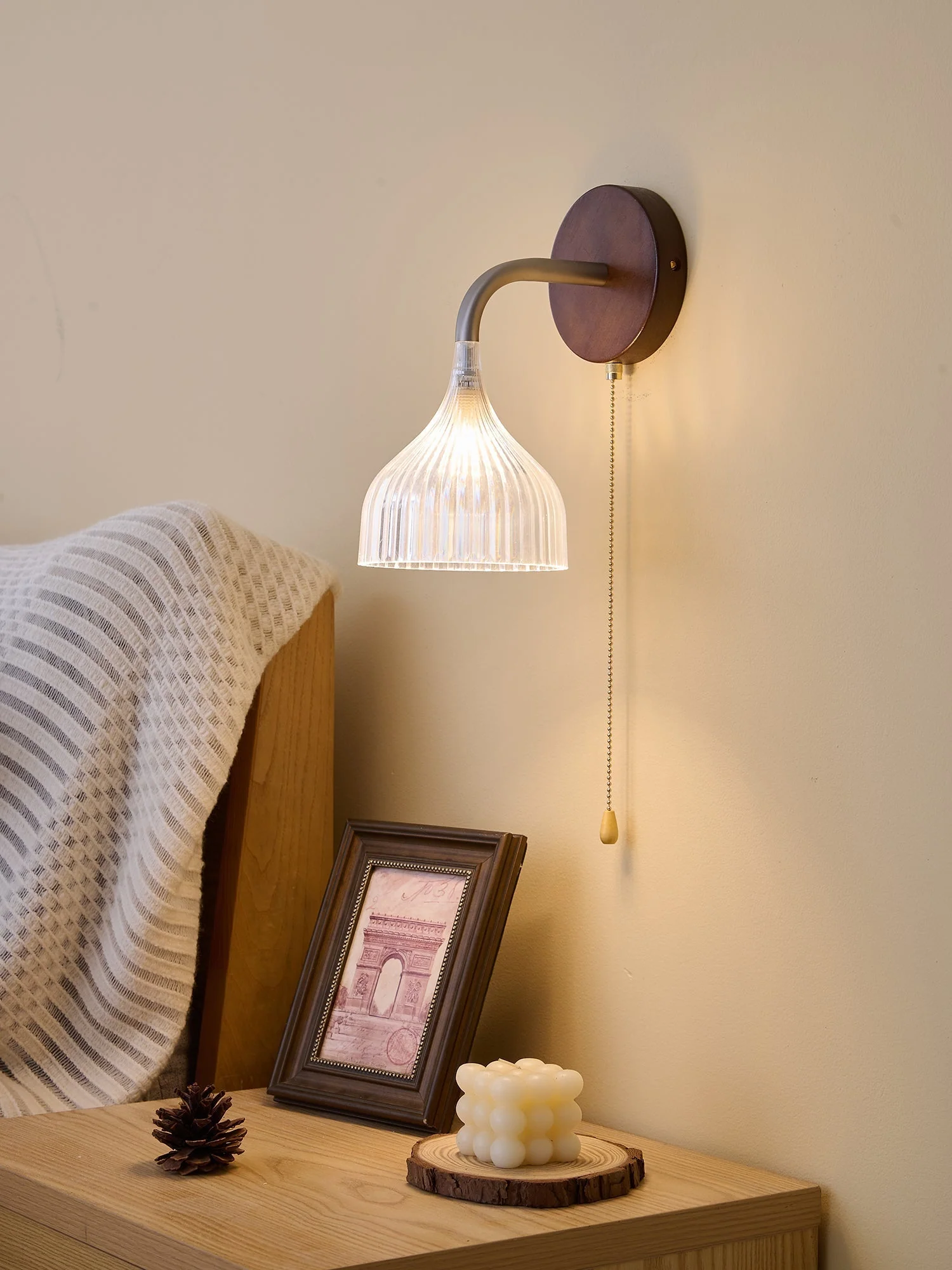 Cimararae Elegance Classic Wood Wall Lamp - Image 67