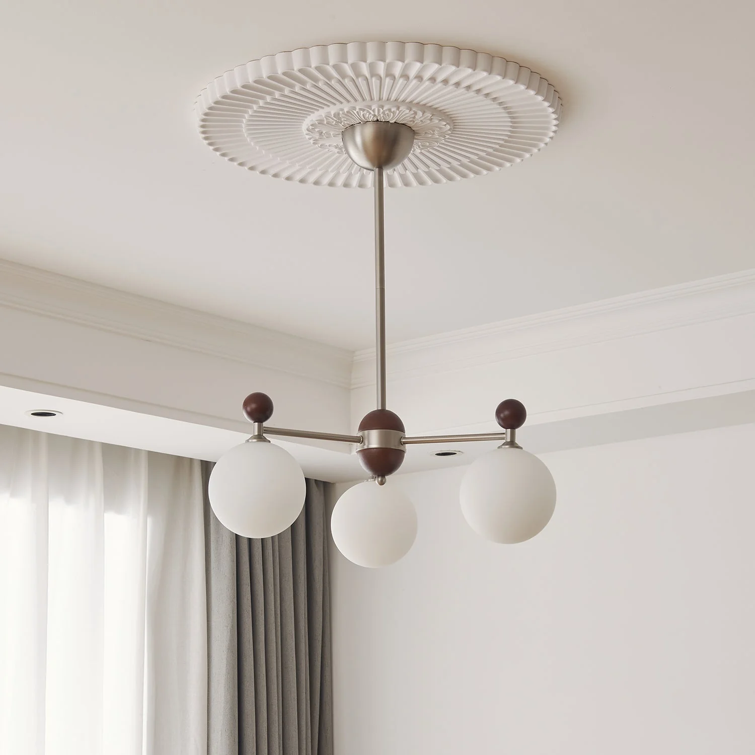 Cimirora Traditional Elegance Wood Glass Chandelier - Image 23
