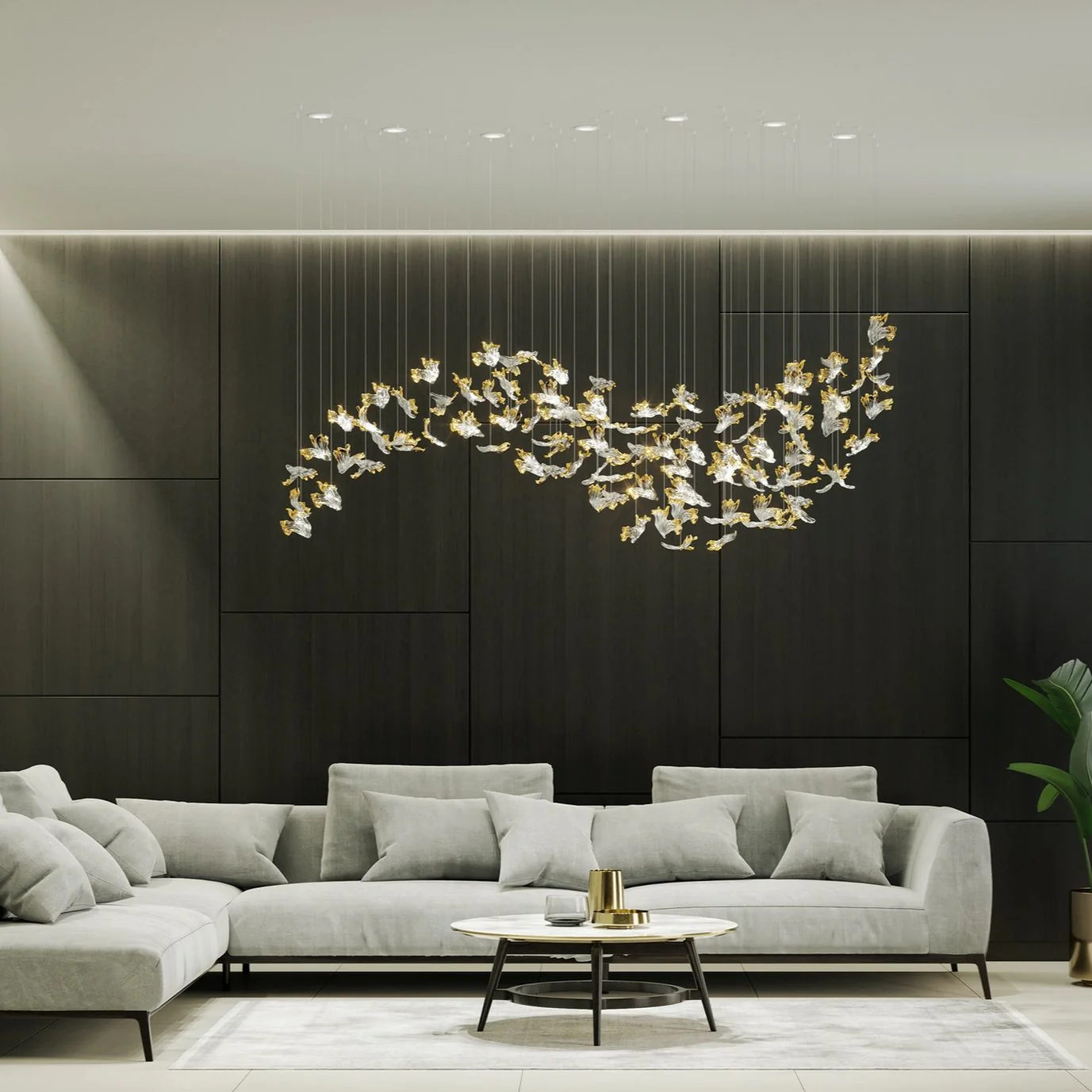 Citalora Crystal Cluster Pendant Light Chandelier - Image 4