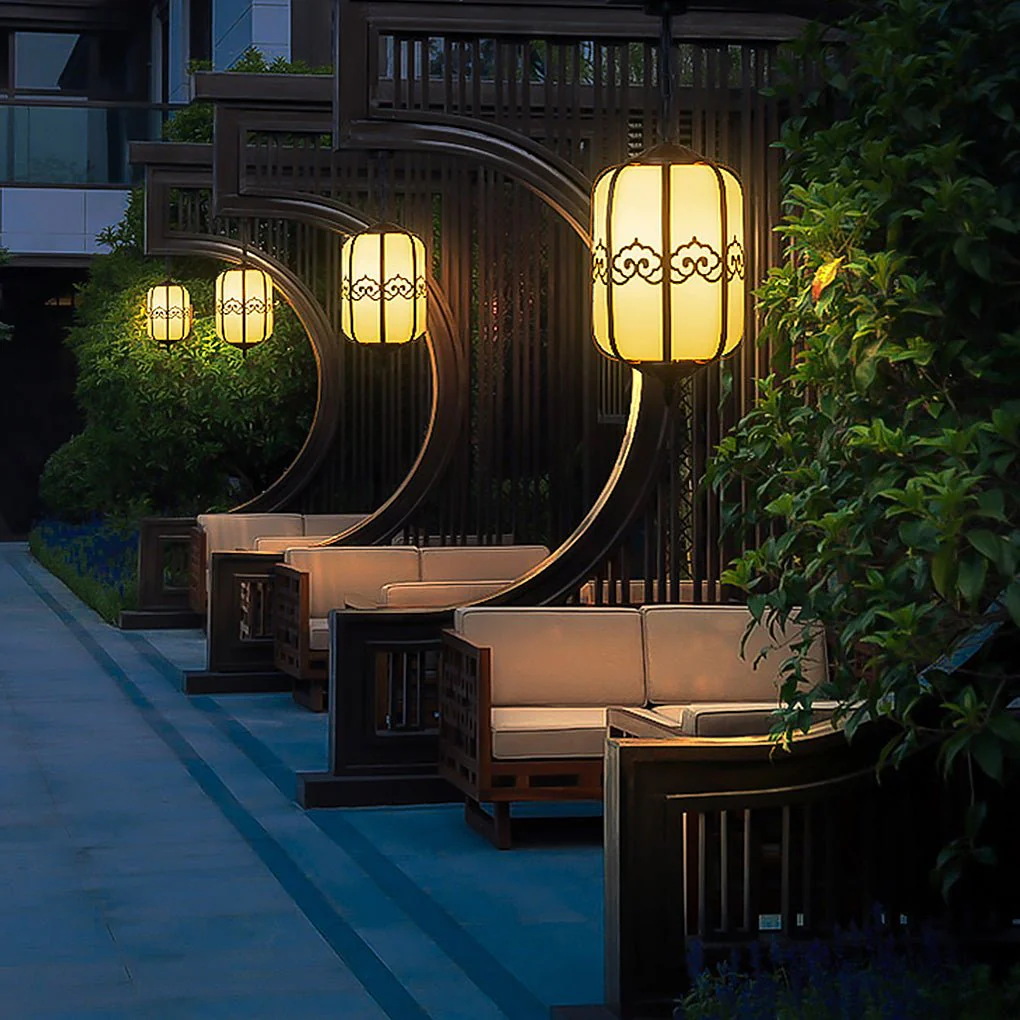 Lucill Classical Landscape Marble Outdoor Chandelier Lighting