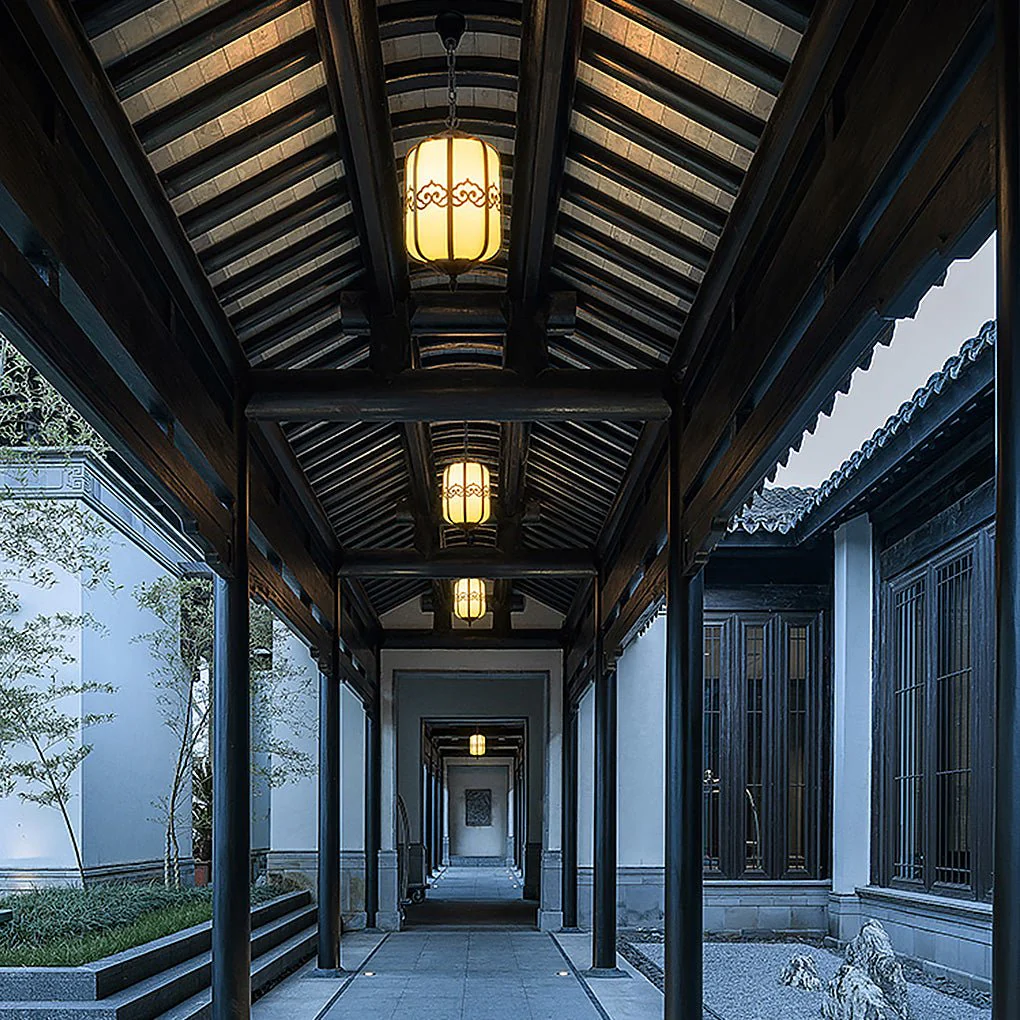 Lucill Classical Landscape Marble Outdoor Chandelier Lighting - Image 6