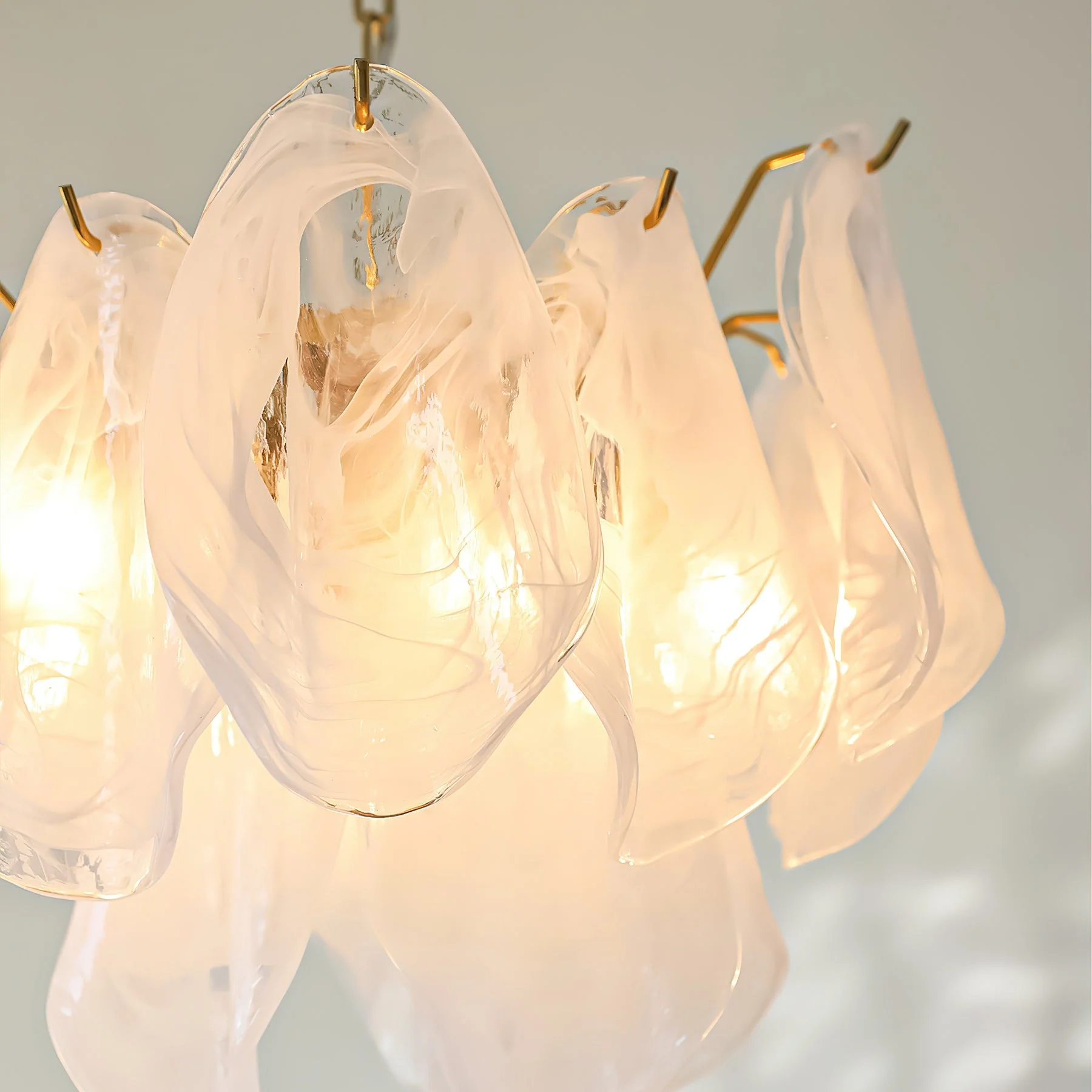 Cloudy Contemporary Glass Chandelier - Image 15
