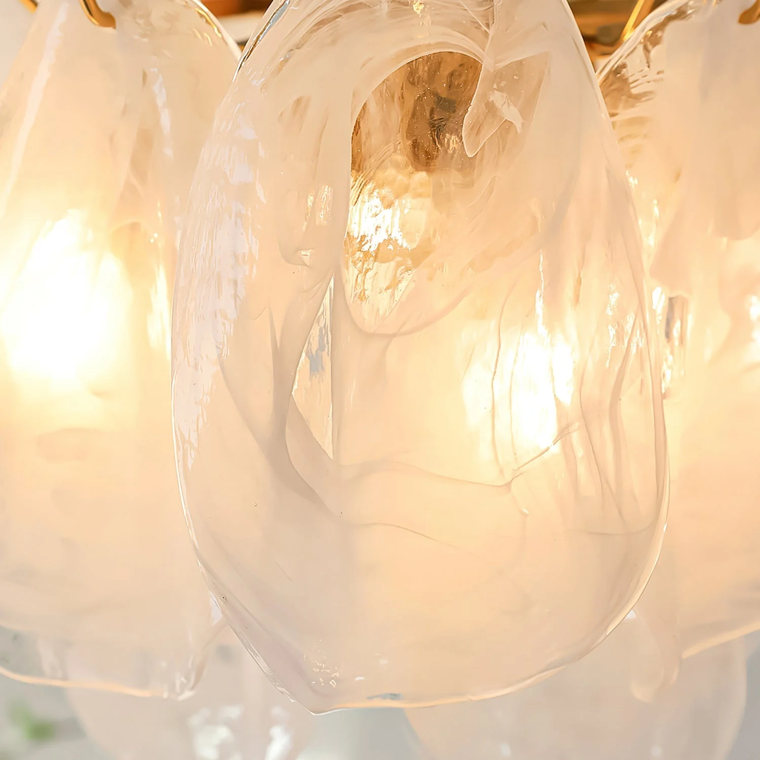 Cloudy Contemporary Glass Chandelier - Image 16
