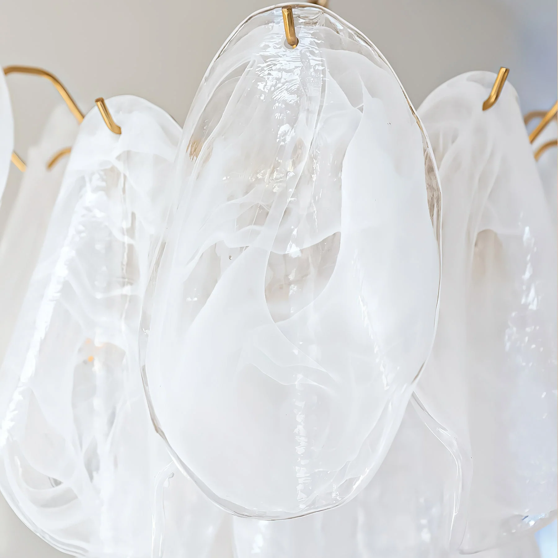 Cloudy Contemporary Glass Chandelier - Image 17