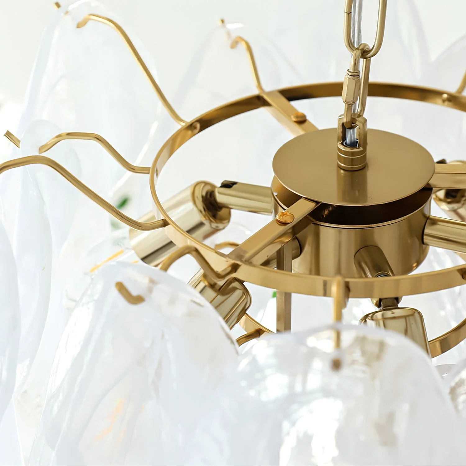 Cloudy Contemporary Glass Chandelier - Image 19