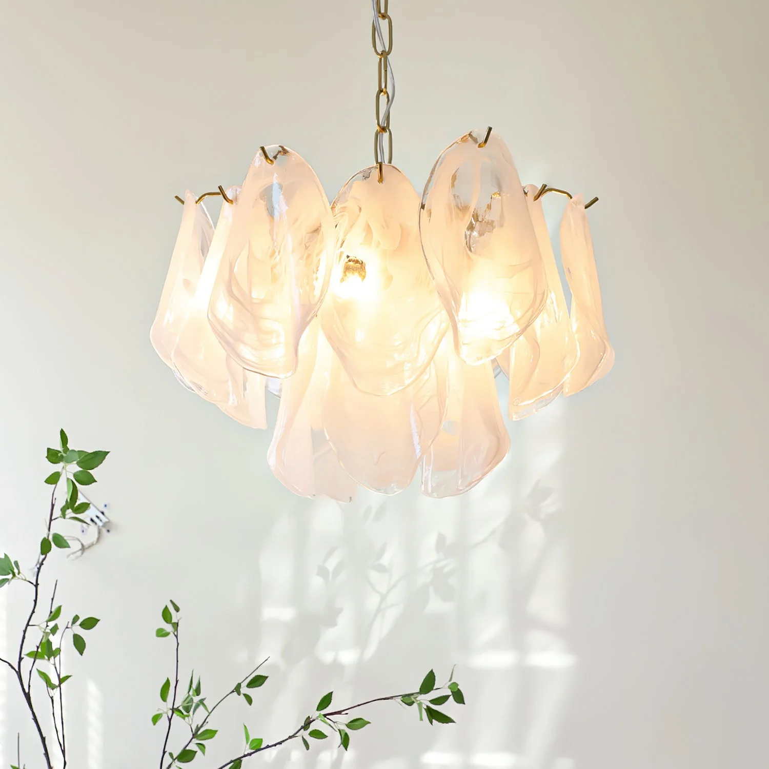 Cloudy Contemporary Glass Chandelier - Image 2