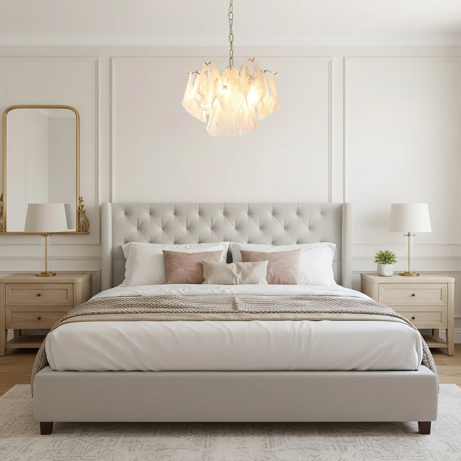 Cloudy Contemporary Glass Chandelier - Image 8
