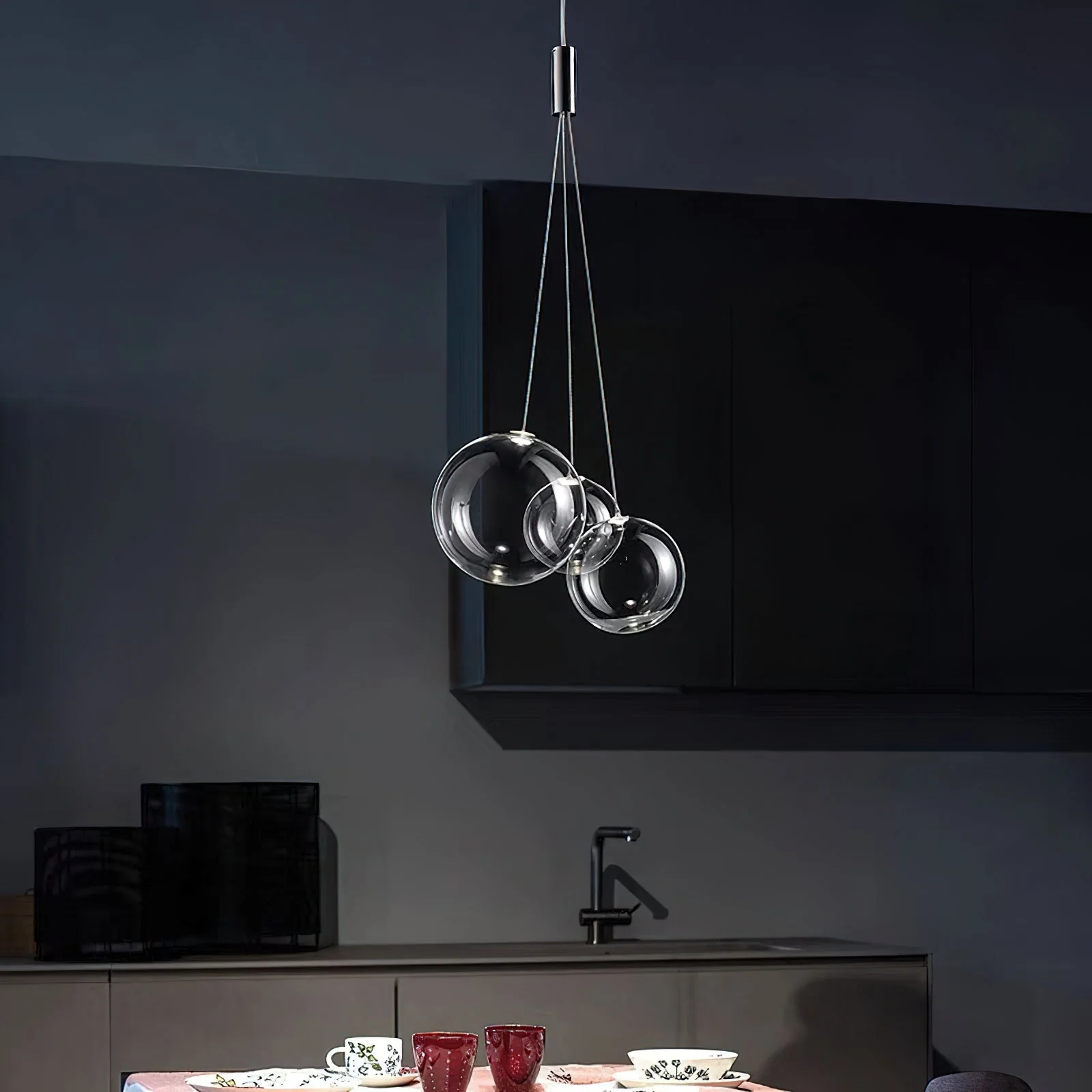 Cluster Modern Glass Pendant Light - Image 2