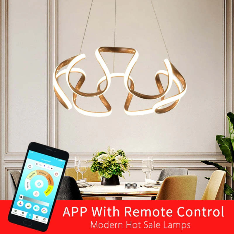 Clyra Modern Irregular Flower Pendant Light, 3 Colors - Image 14