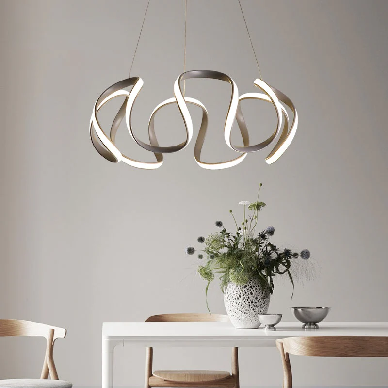 Clyra Modern Irregular Flower Pendant Light, 3 Colors - Image 2