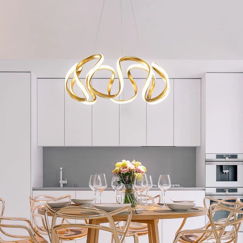 Clyra Modern Irregular Flower Pendant Light, 3 Colors - Image 3