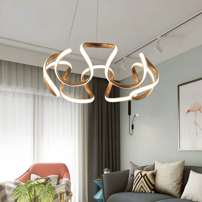 Clyra Modern Irregular Flower Pendant Light, 3 Colors - Image 6