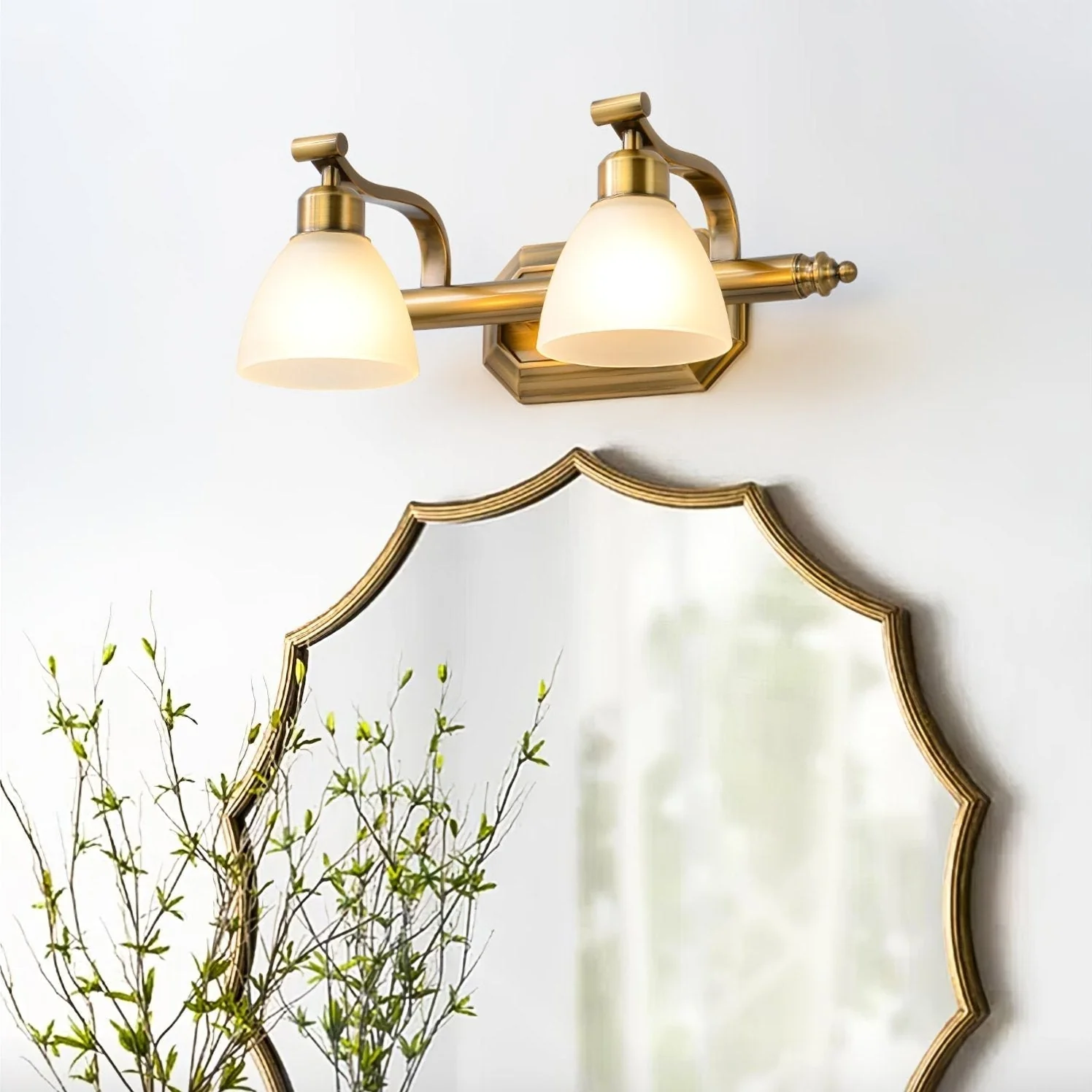 Colaeus Classic Art Bath Glass Wall Light - Image 11