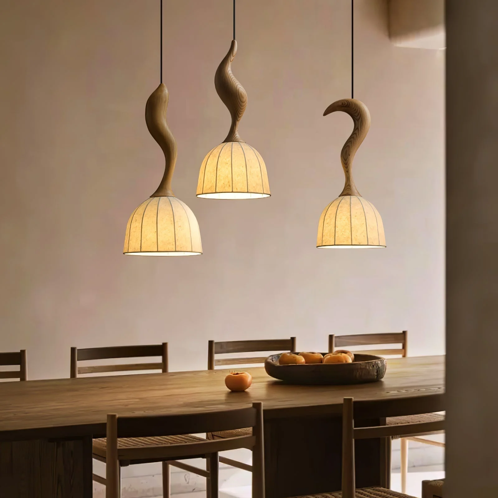Colire Creativity Twisted Wood Pendant Light - Image 4