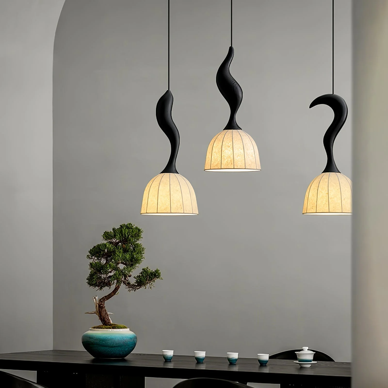 Colire Creativity Twisted Wood Pendant Light - Image 50
