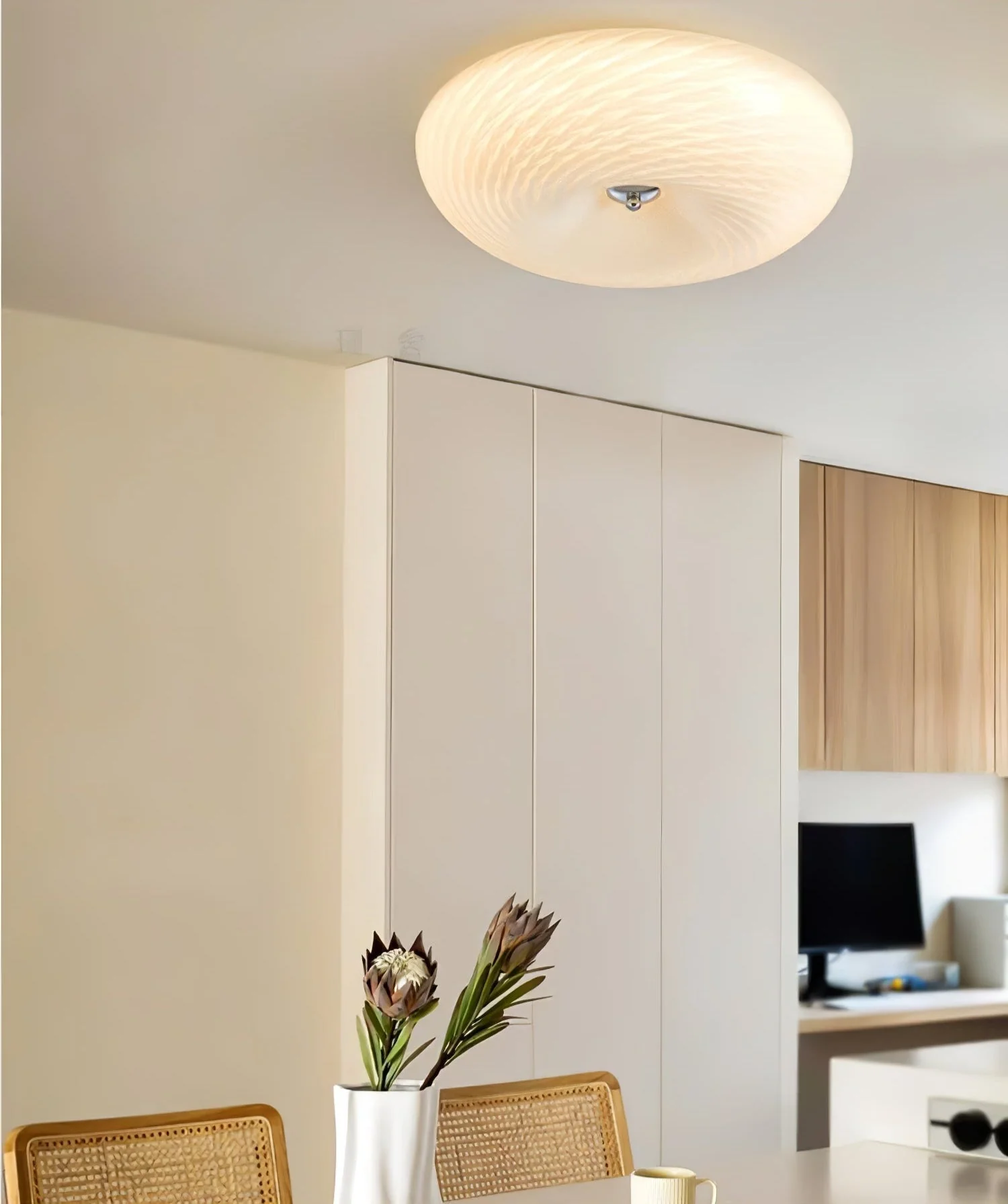 Comarion Modern Minimalist Art Glass Ceiling Light - Image 19