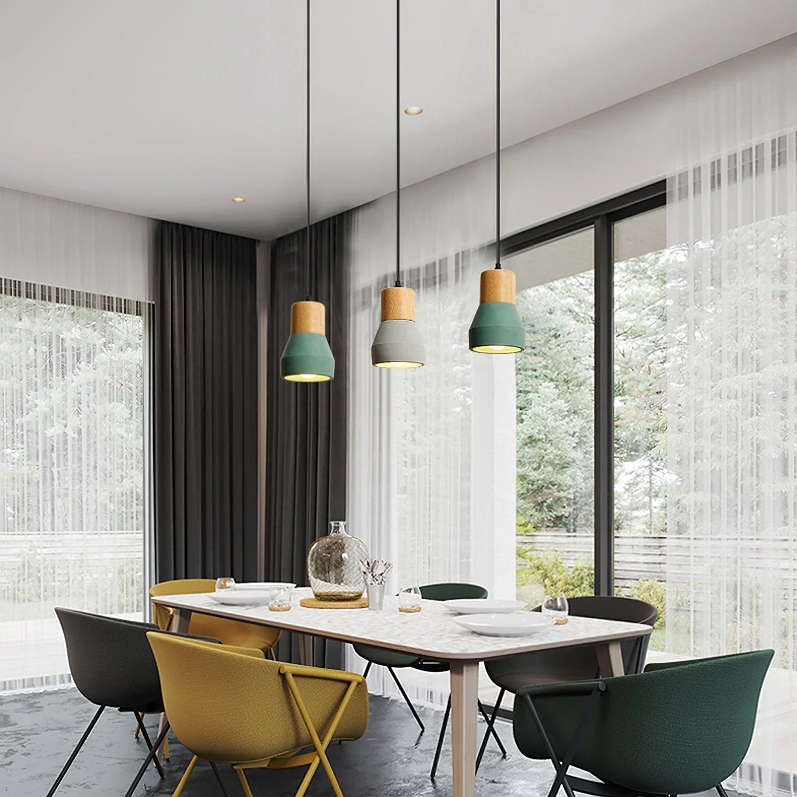 Concretis Industrial Cement Pendant Light - Image 39