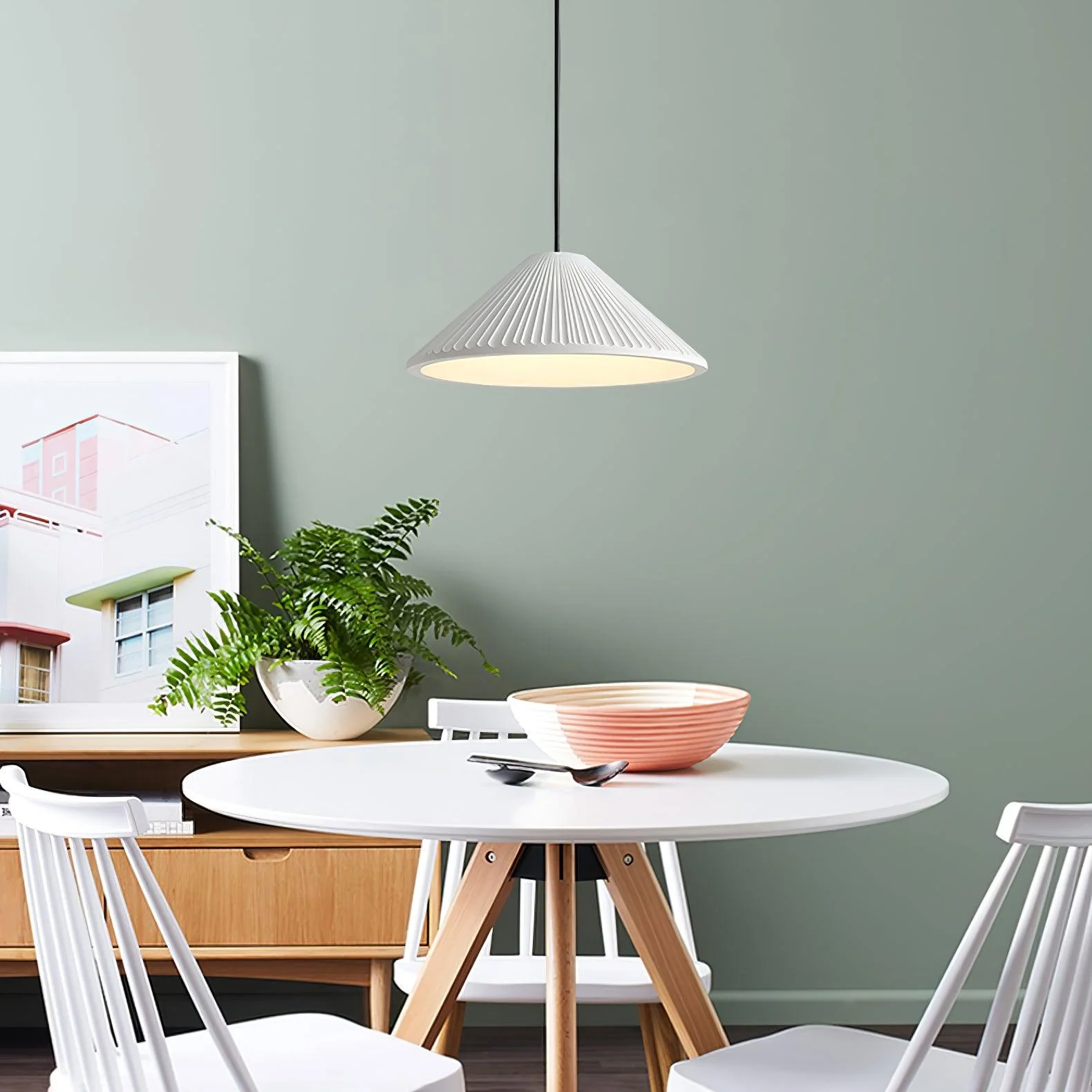 Cone Hat Resin Pendant Lamp - Image 13