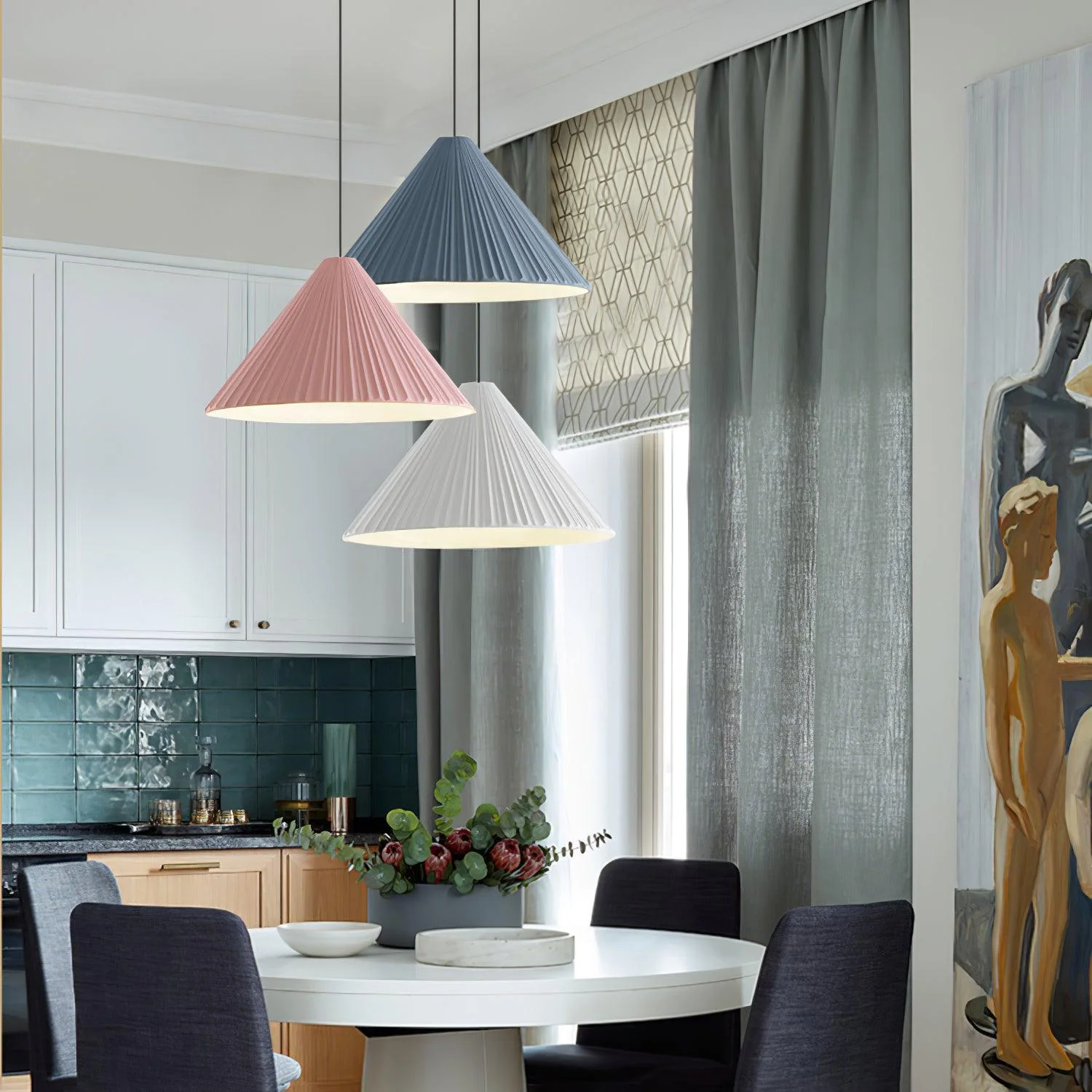 Cone Hat Resin Pendant Lamp - Image 45