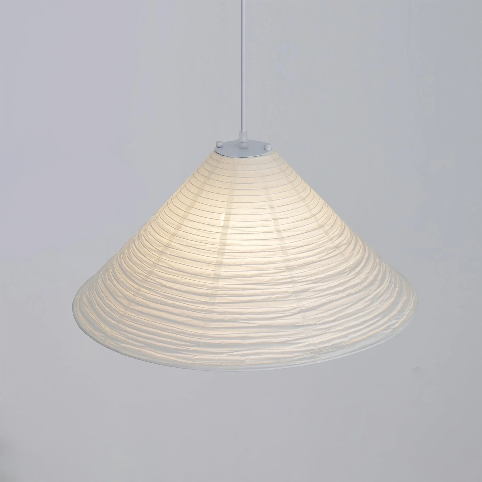 Conic Paper Pyramid Pendant Lamp - Image 7