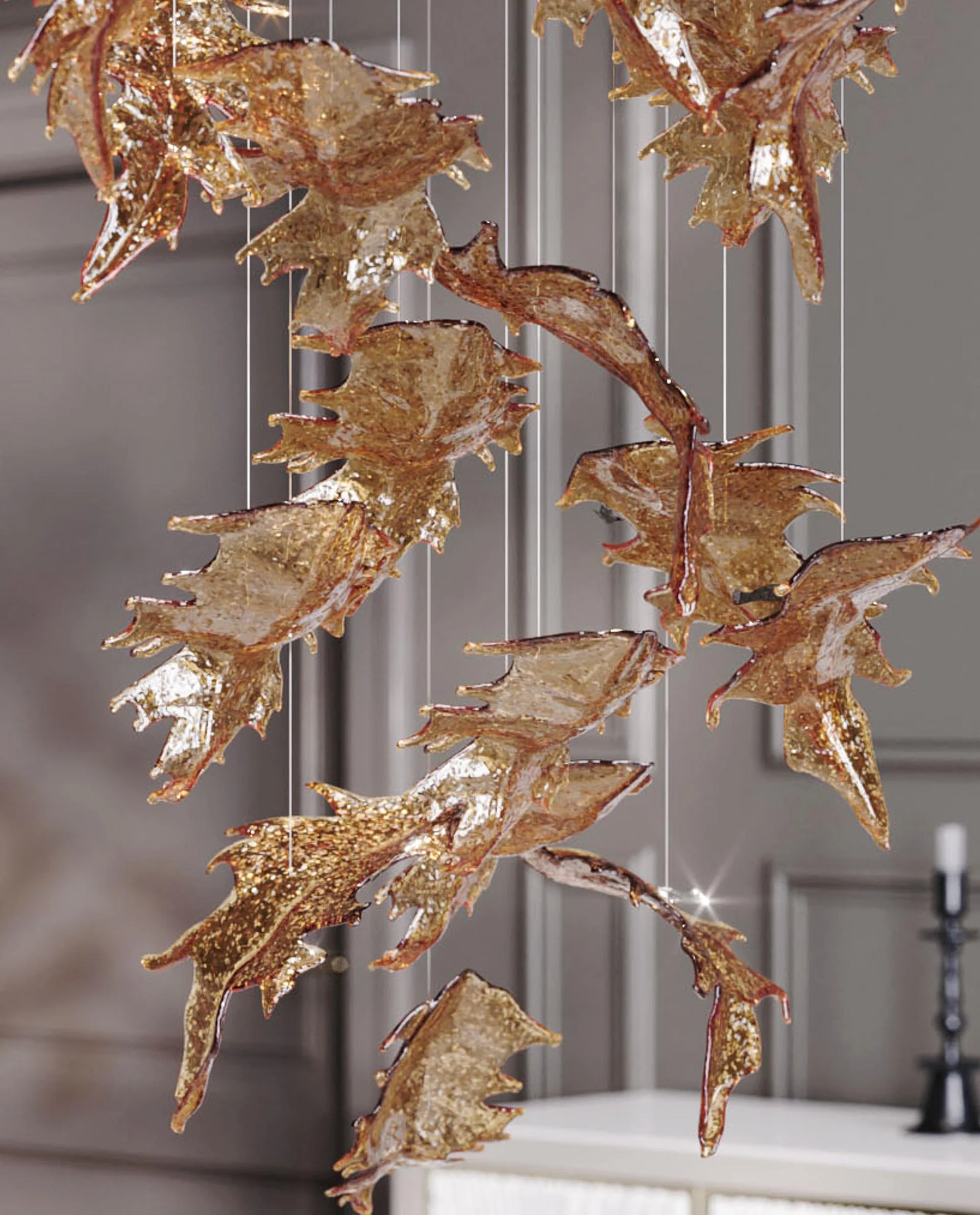 Cosolion Bird Amber Clear Glass Chandelier - Image 11
