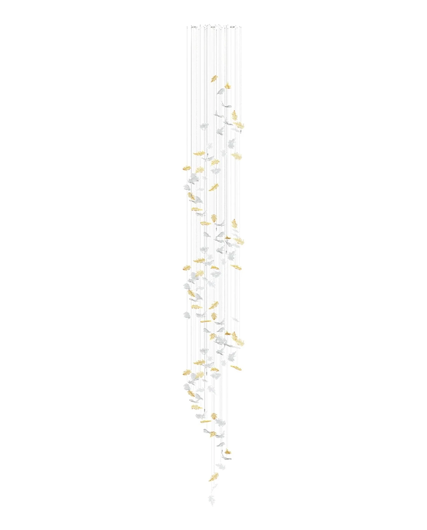 Cosolion Bird Amber Clear Glass Chandelier - Image 2
