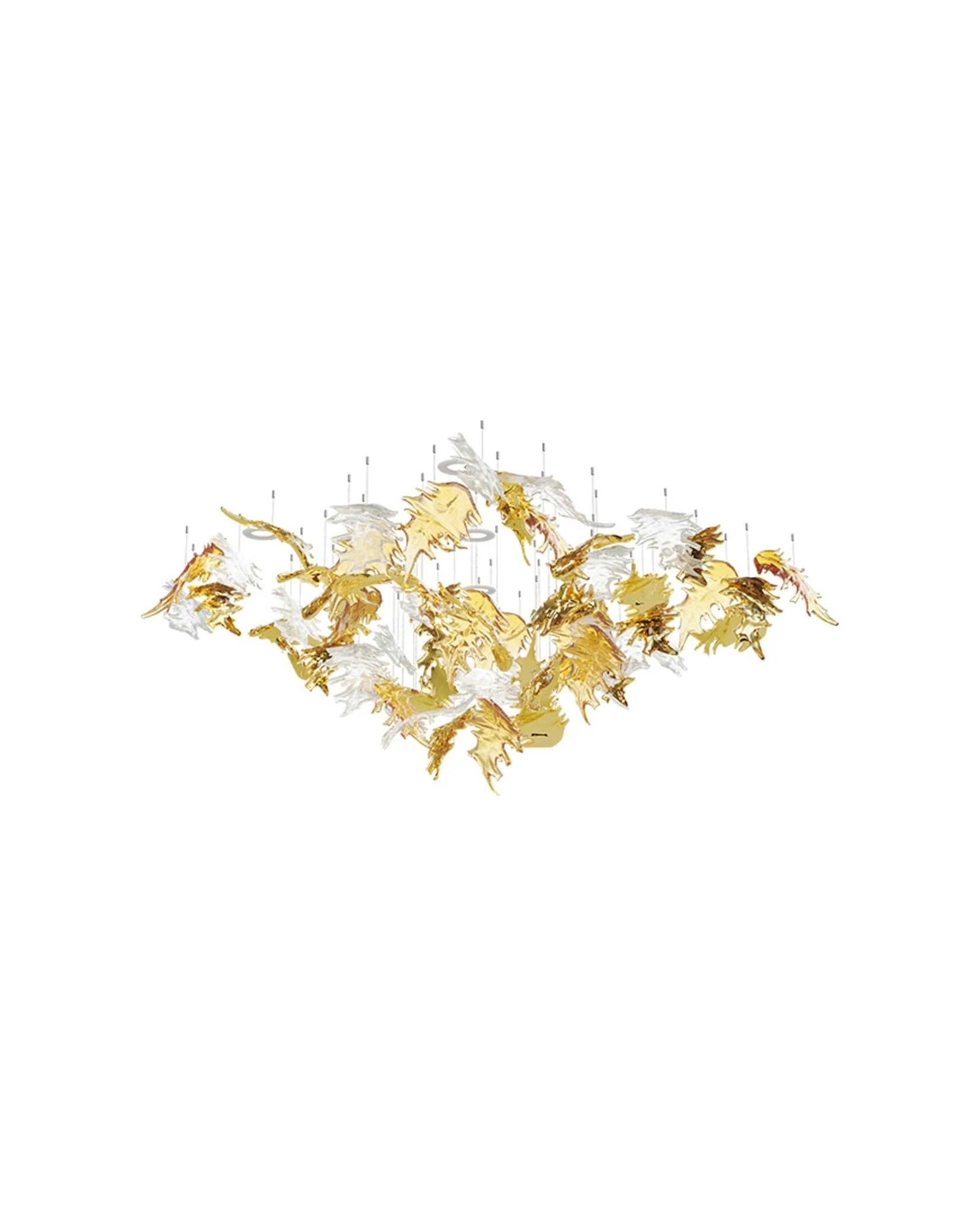 Cosolion Bird Amber Clear Glass Chandelier - Image 22