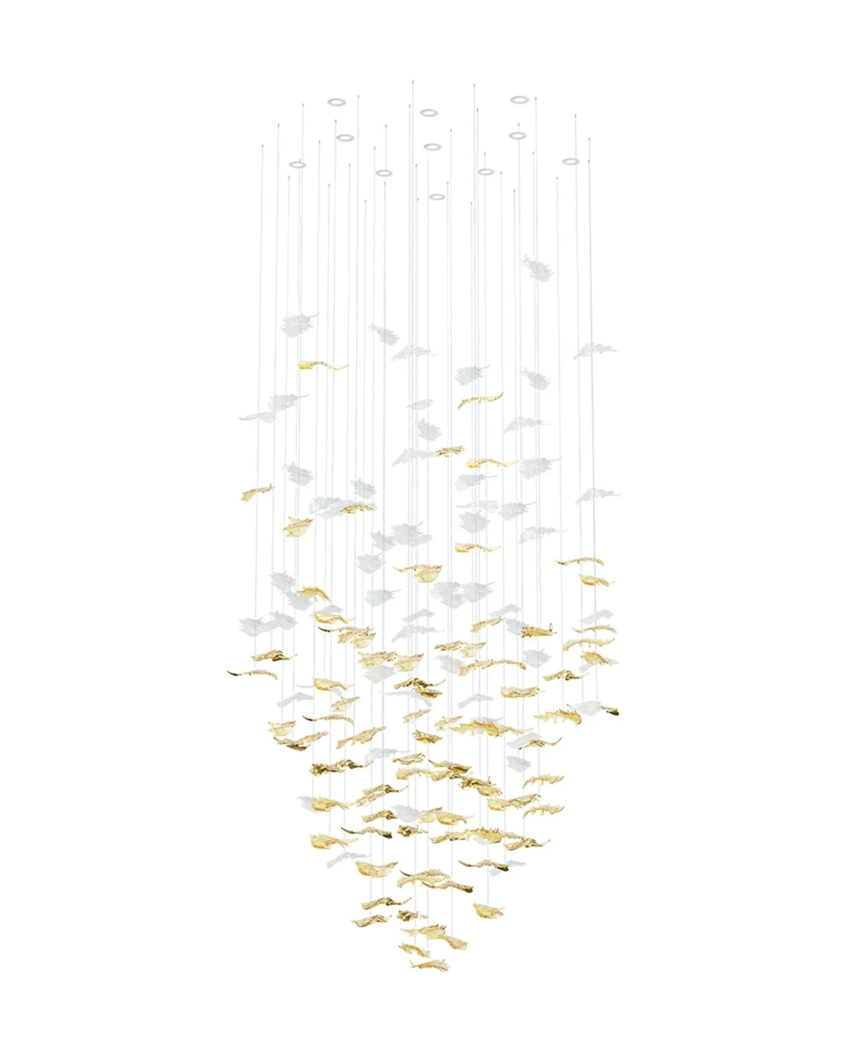 Cosolion Bird Amber Clear Glass Chandelier - Image 28