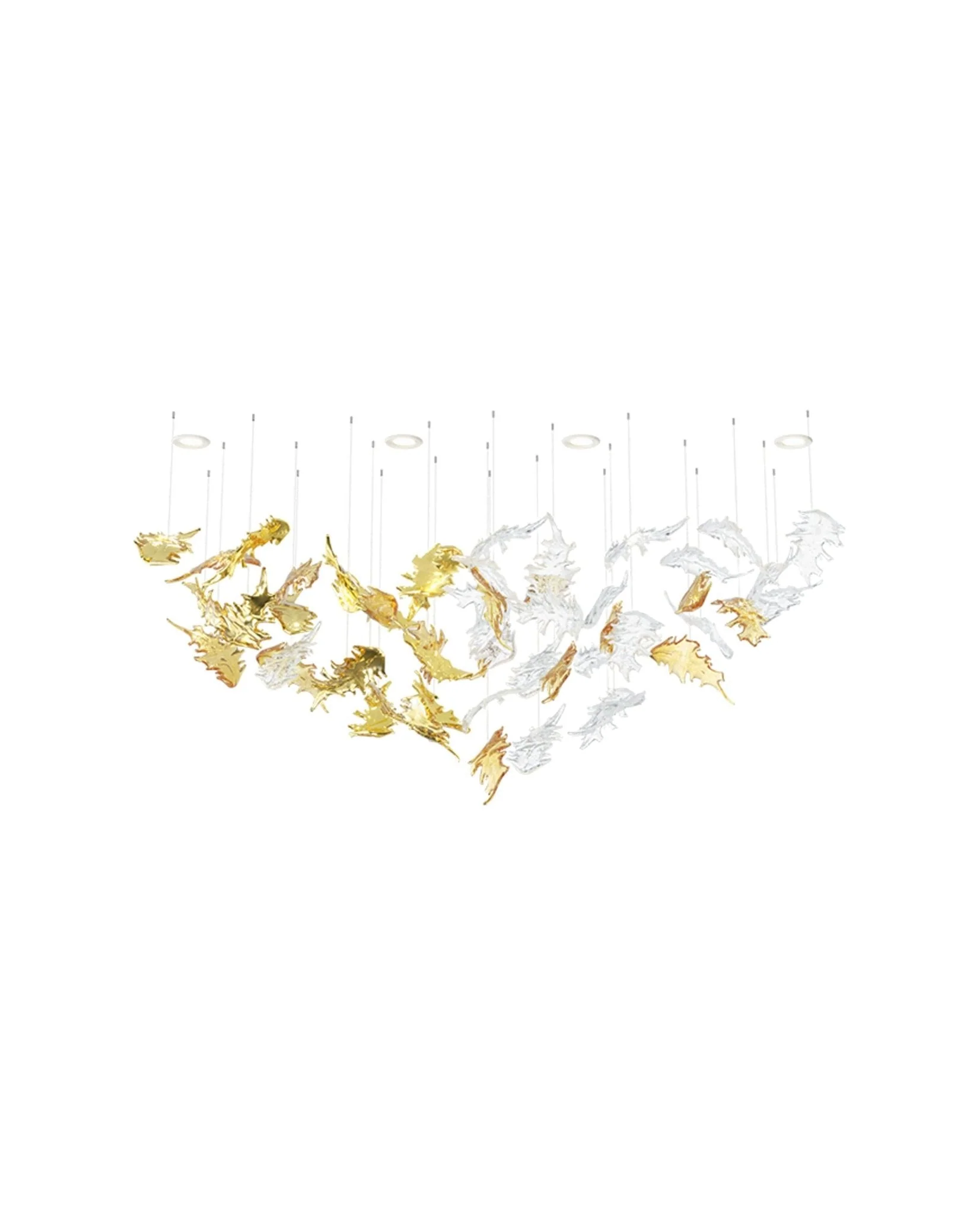 Cosolion Bird Amber Clear Glass Chandelier - Image 29