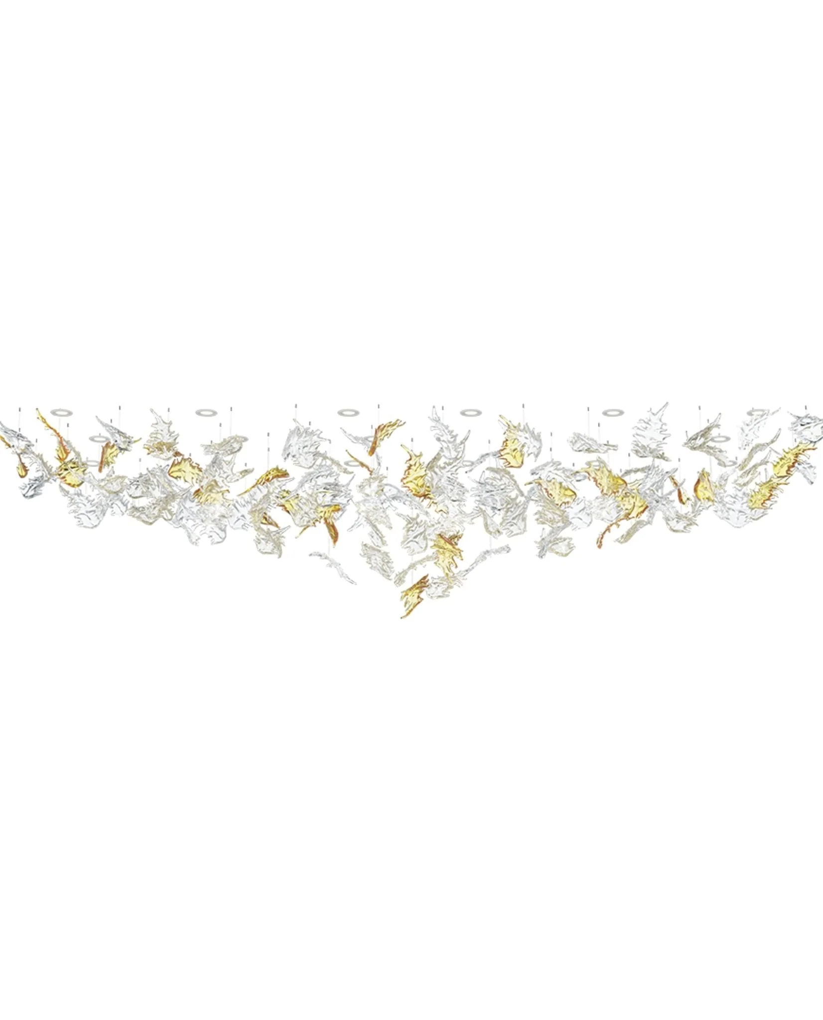 Cosolion Bird Amber Clear Glass Chandelier - Image 3