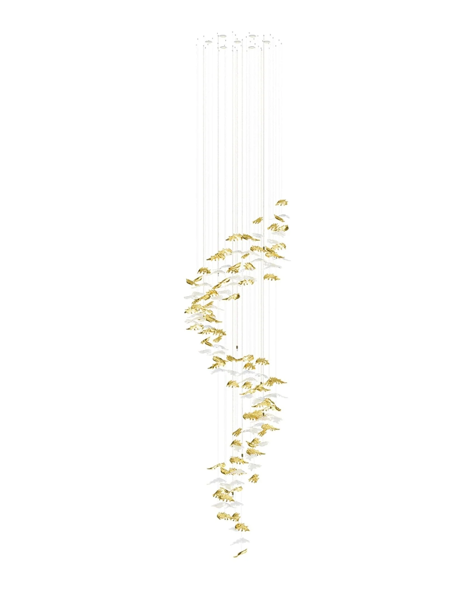 Cosolion Bird Amber Clear Glass Chandelier - Image 32