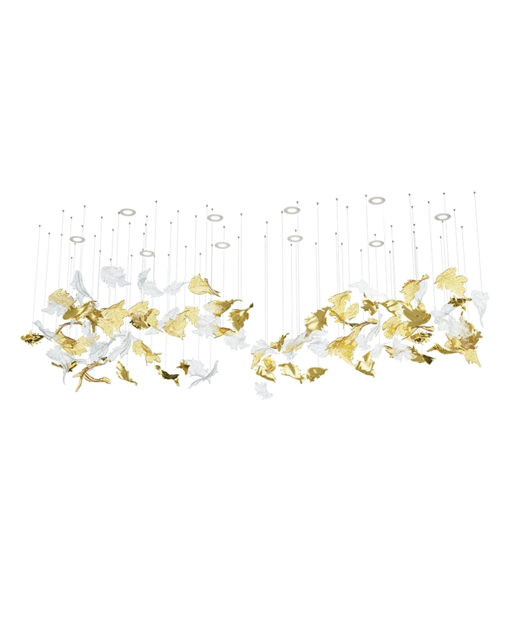 Cosolion Bird Amber Clear Glass Chandelier - Image 5