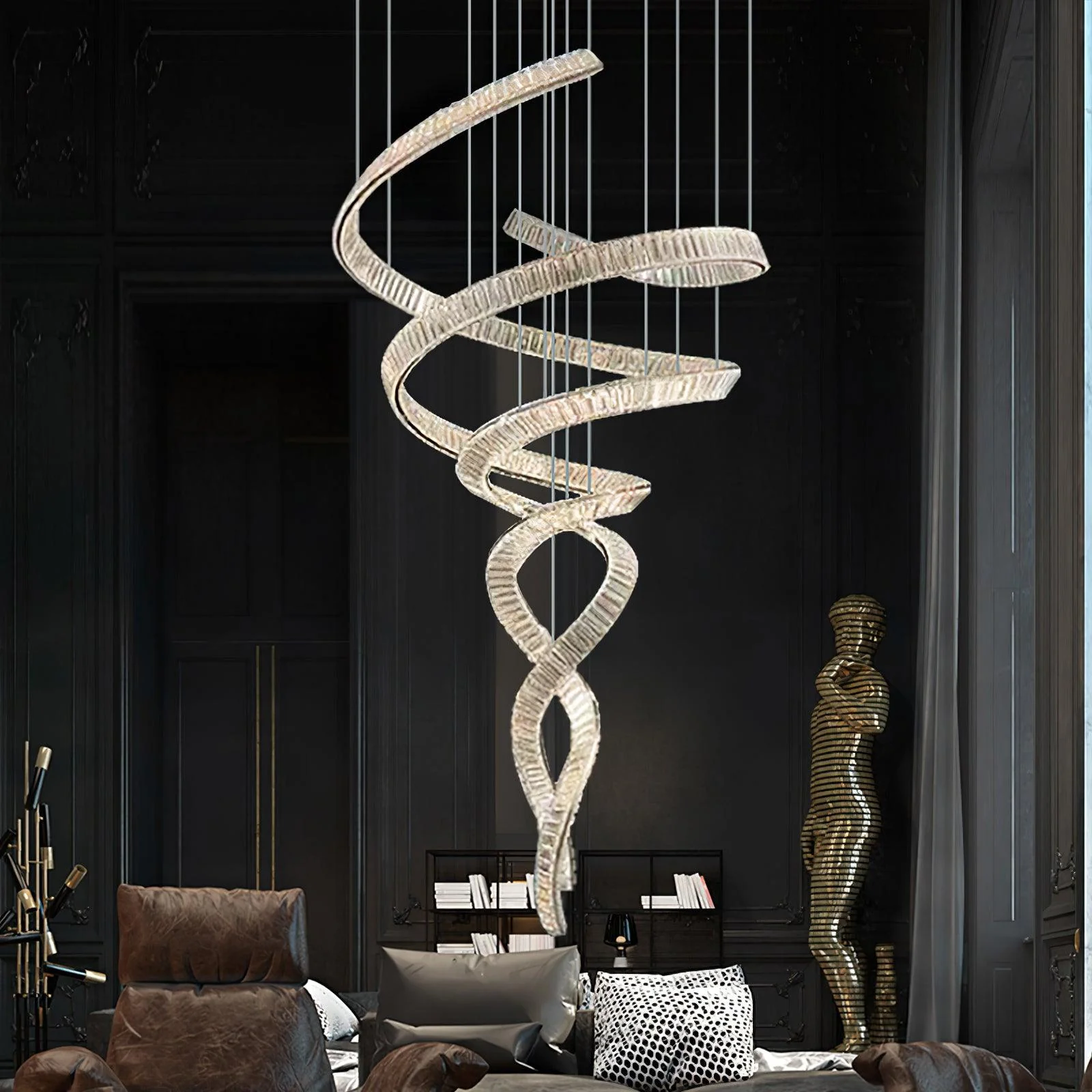 Cotalan Fluid Gold Pendant Light - Image 13
