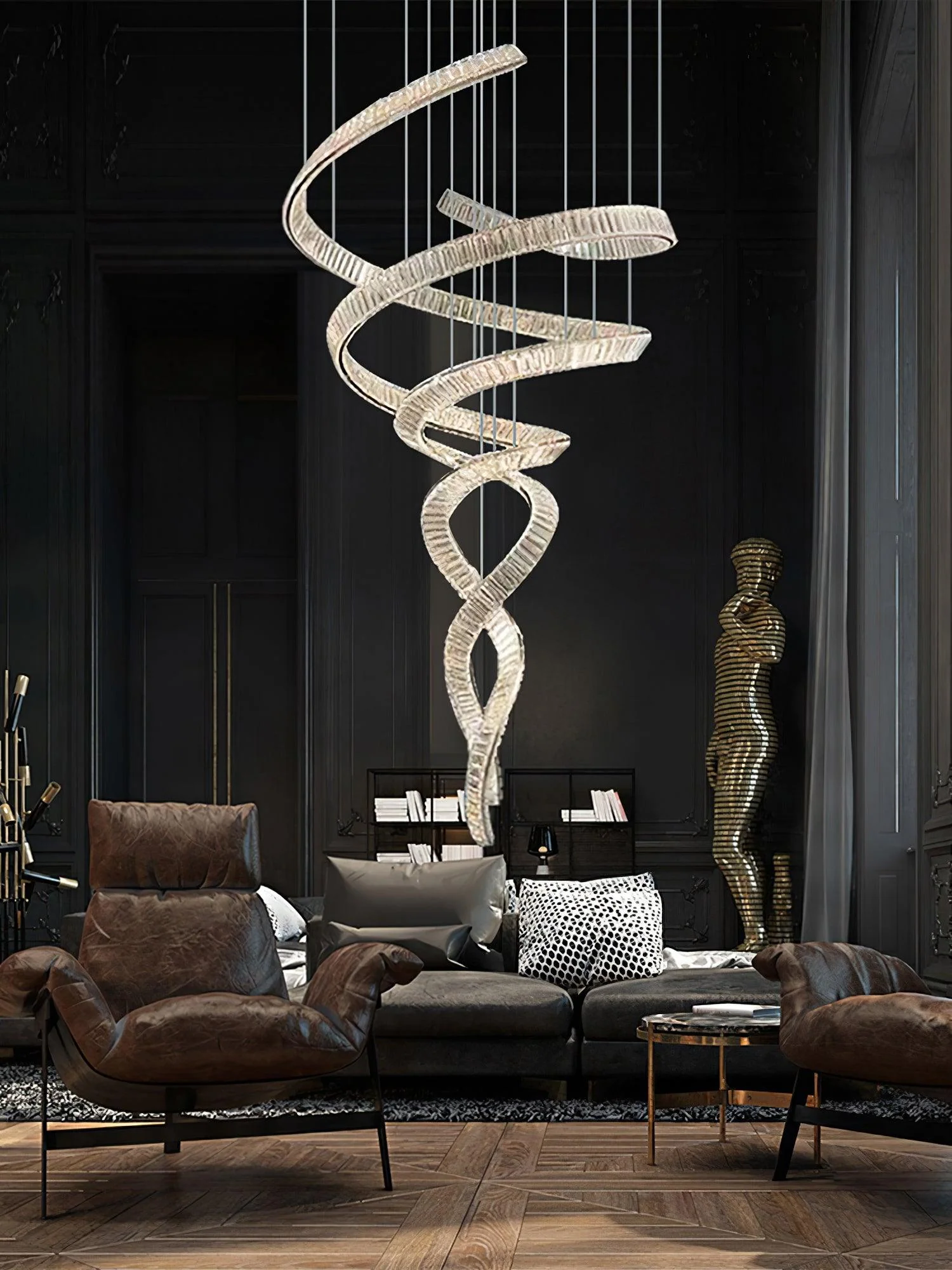 Cotalan Fluid Gold Pendant Light - Image 14