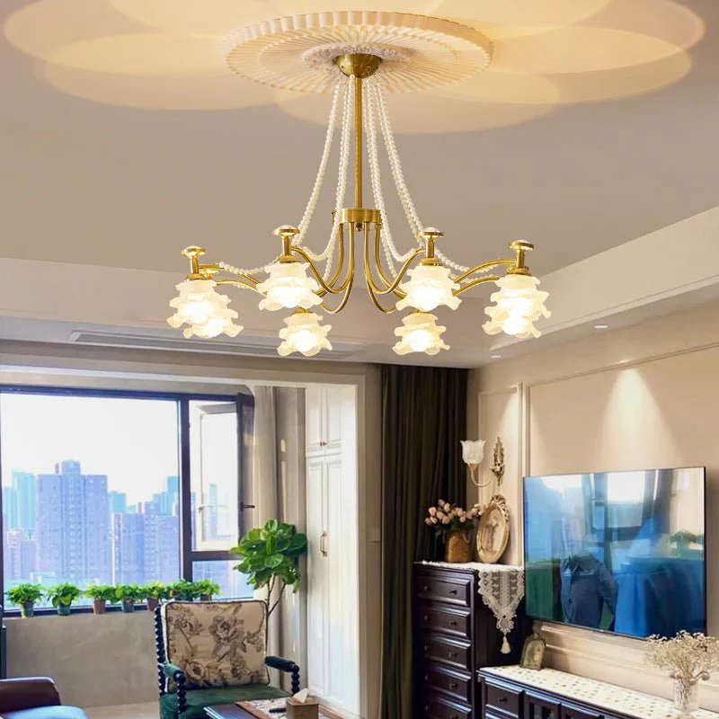 Cotalisra Premium Elegance Rose Glass Chandelier - Image 12