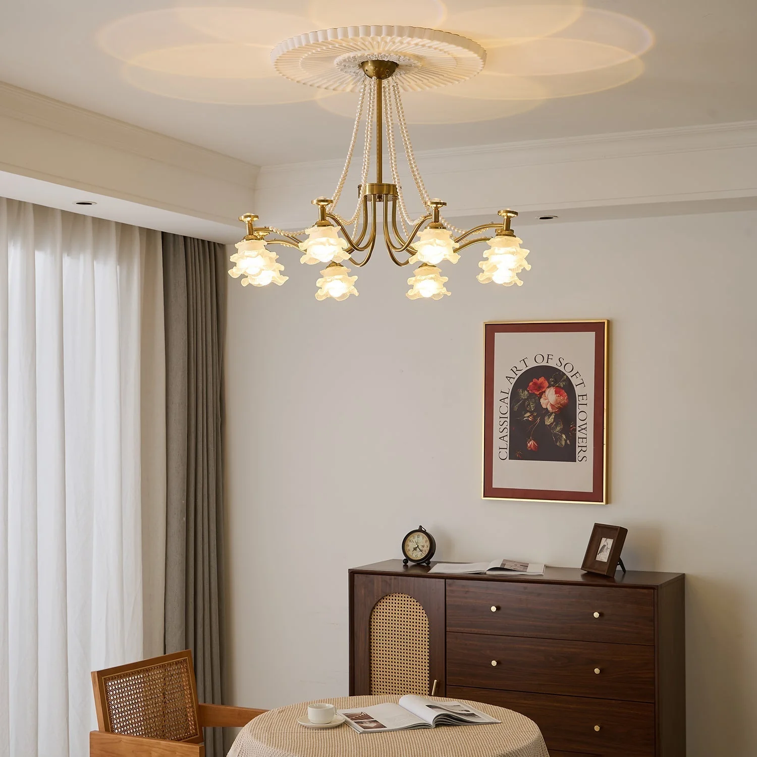 Cotalisra Premium Elegance Rose Glass Chandelier - Image 14